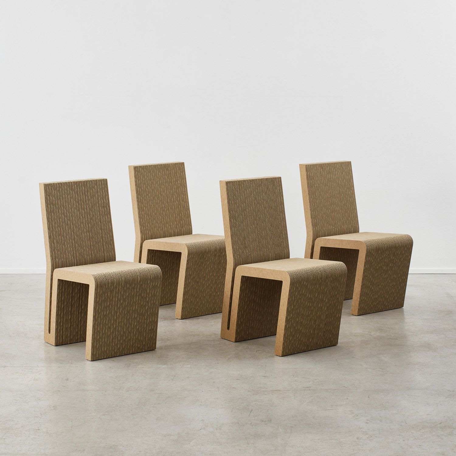 Set Of Four Frank Gehry Side Chairs Vitra, USA, 1972