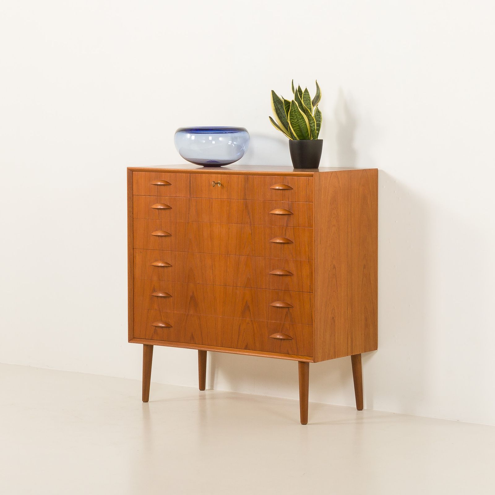 Scandinavian Teak Chest Of Drawers By Johannes Sorth For Nexo Mobelfabrik, Bornholm, 1960s