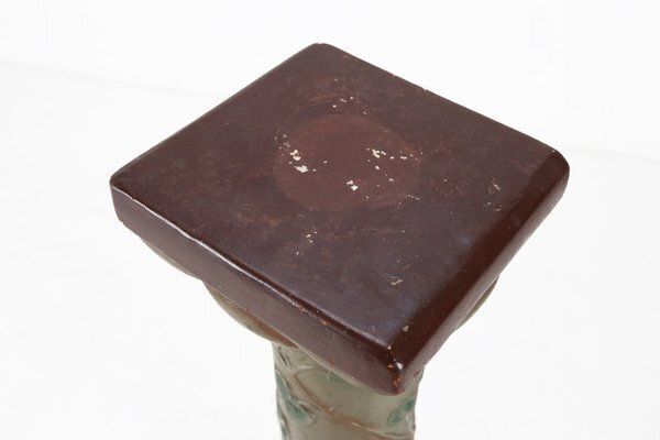 515.0 Art Nouveau Console Or Pied De Stall In Glazed Plaster, 1920s photo