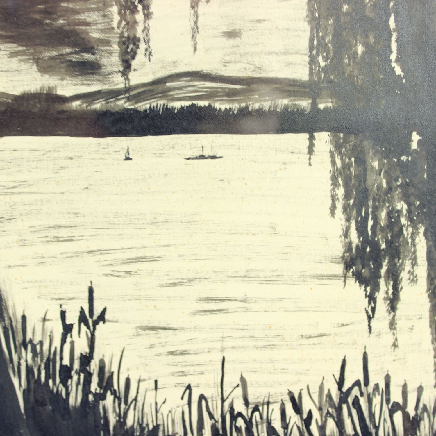photo vinterior Set Of 2 Paintings On Paper, Signed Sestak 1972