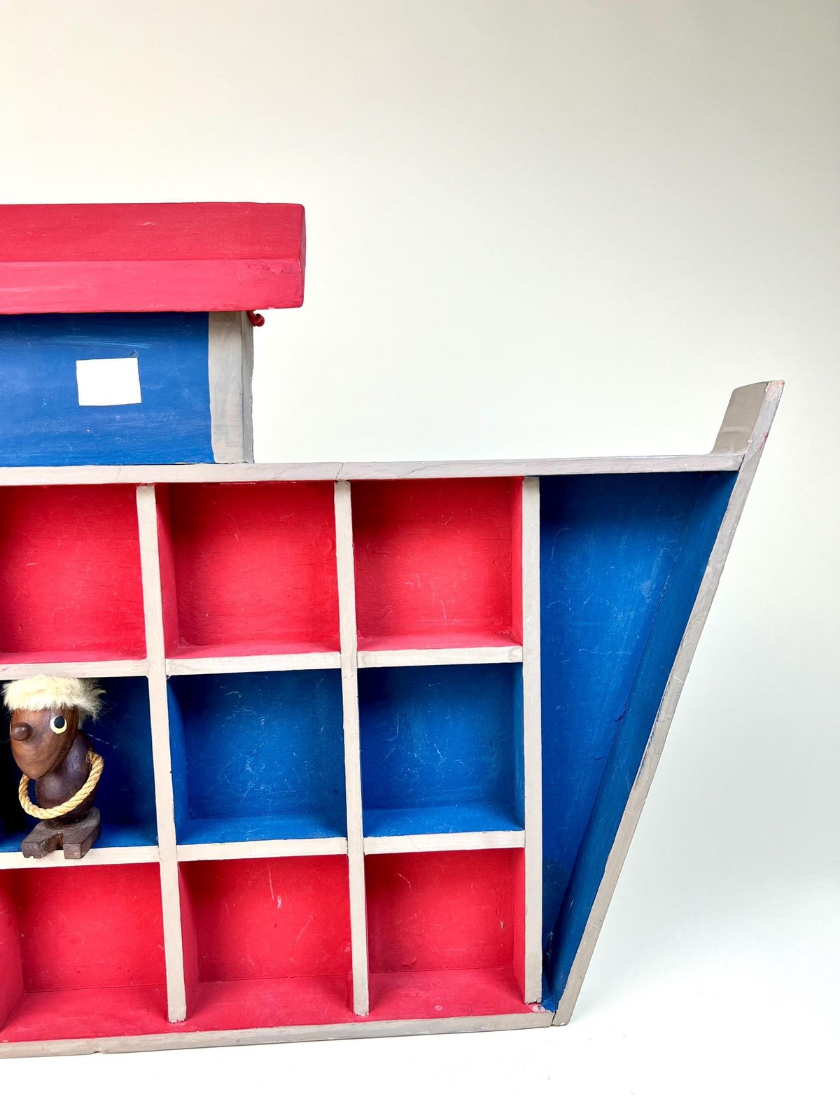 Vintage Curio Display Shelf, Handmade Nautical Themed Curio Display Case, Knick Knack Display Shelf, Lego Shelf Display, Toy Storage Unit photo 93.0