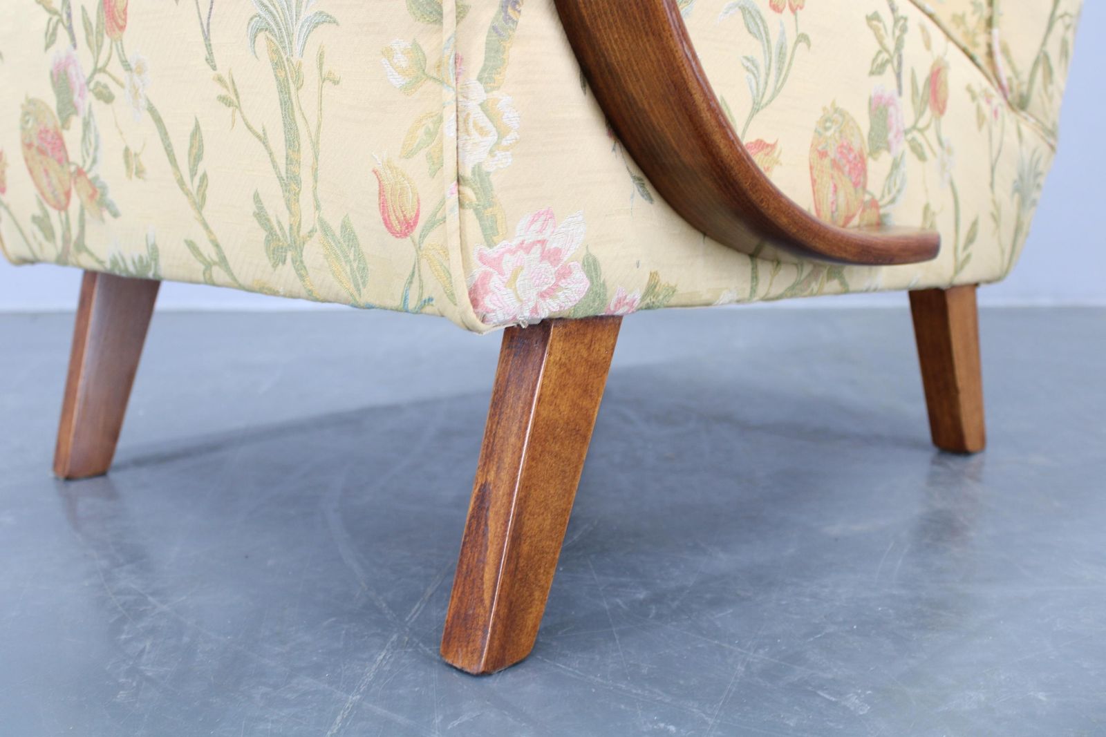 1950s Refurbished Jindrich Halabala  Armchair, Czechoslovakia photo buy