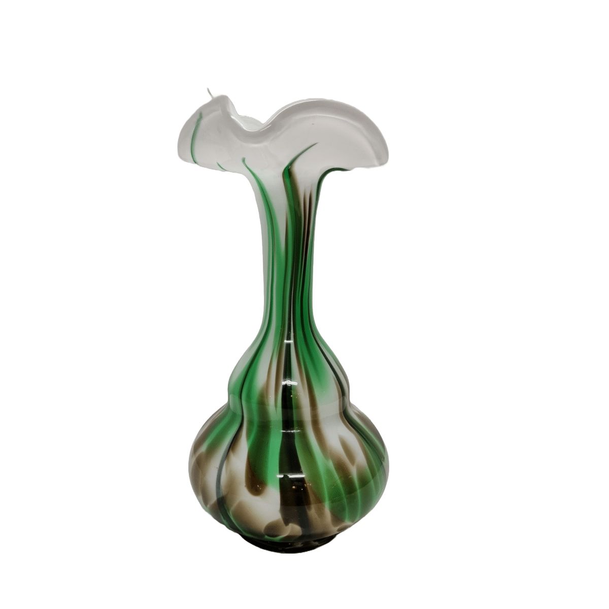 Rare Italian Design Vase Made With Opaline Glass. 1970s photo Home Decor