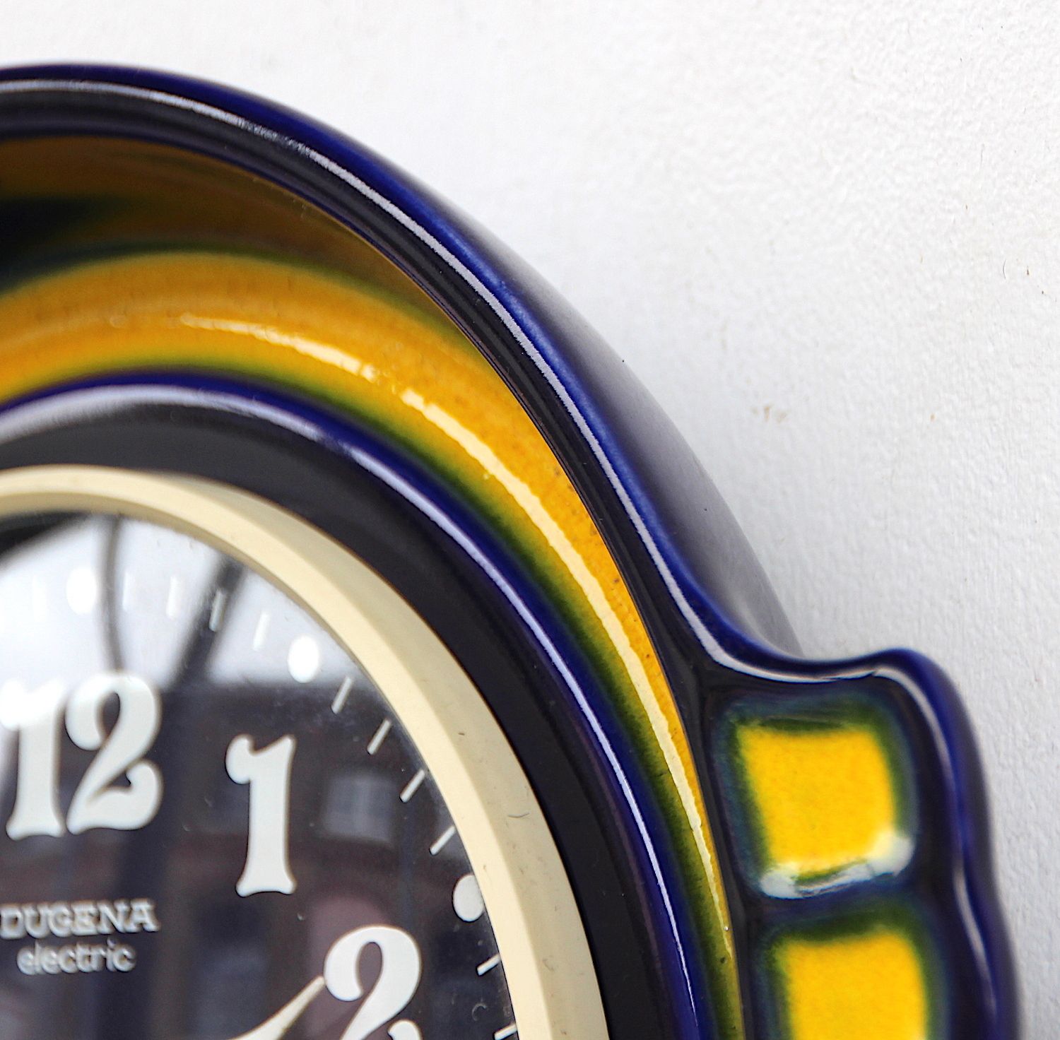 1970s West German Ceramic Vintage Factory Wall Clock. Fully Guaranteed photo furniture