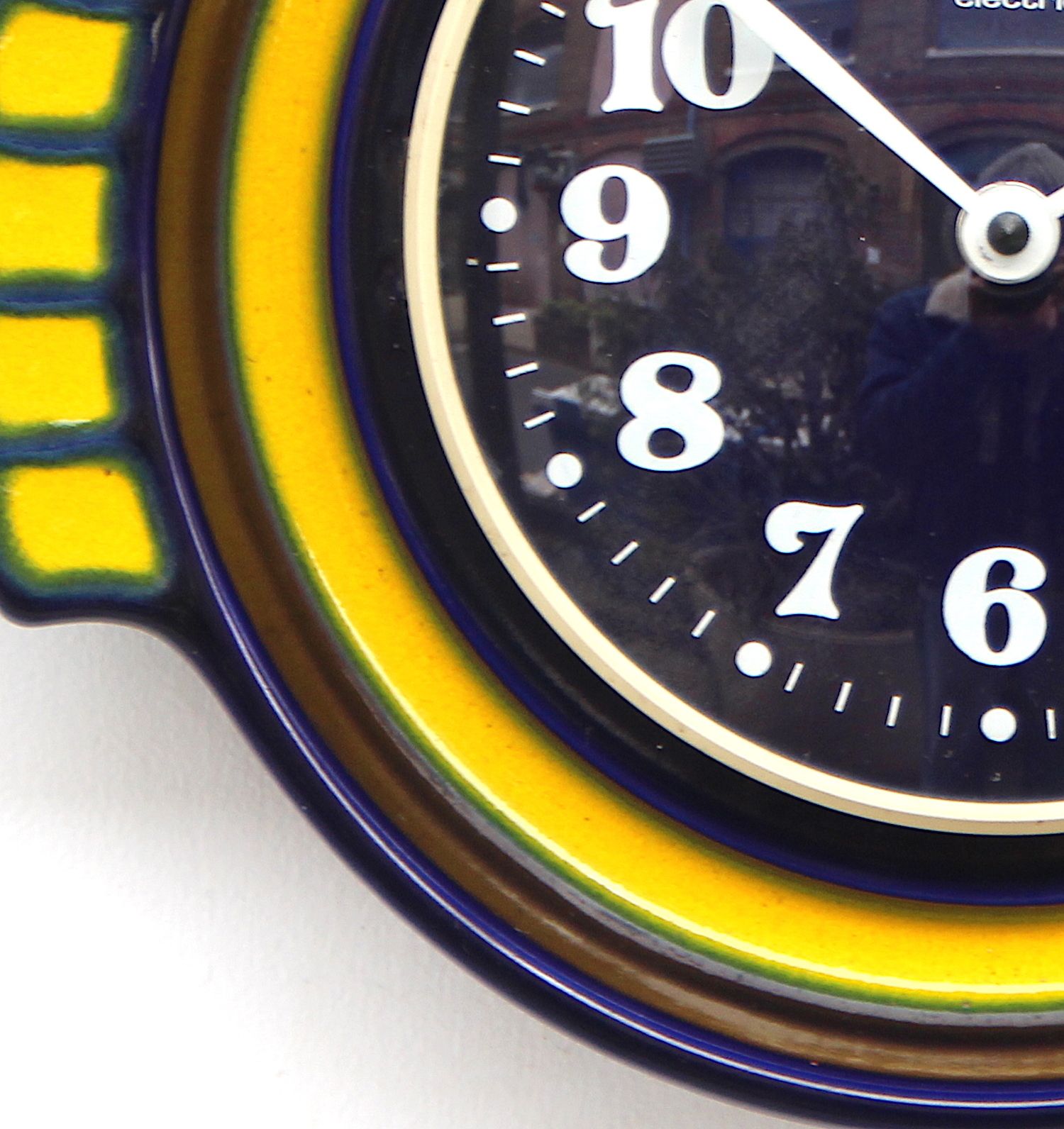 1970s West German Ceramic Vintage Factory Wall Clock. Fully Guaranteed photo 135.0