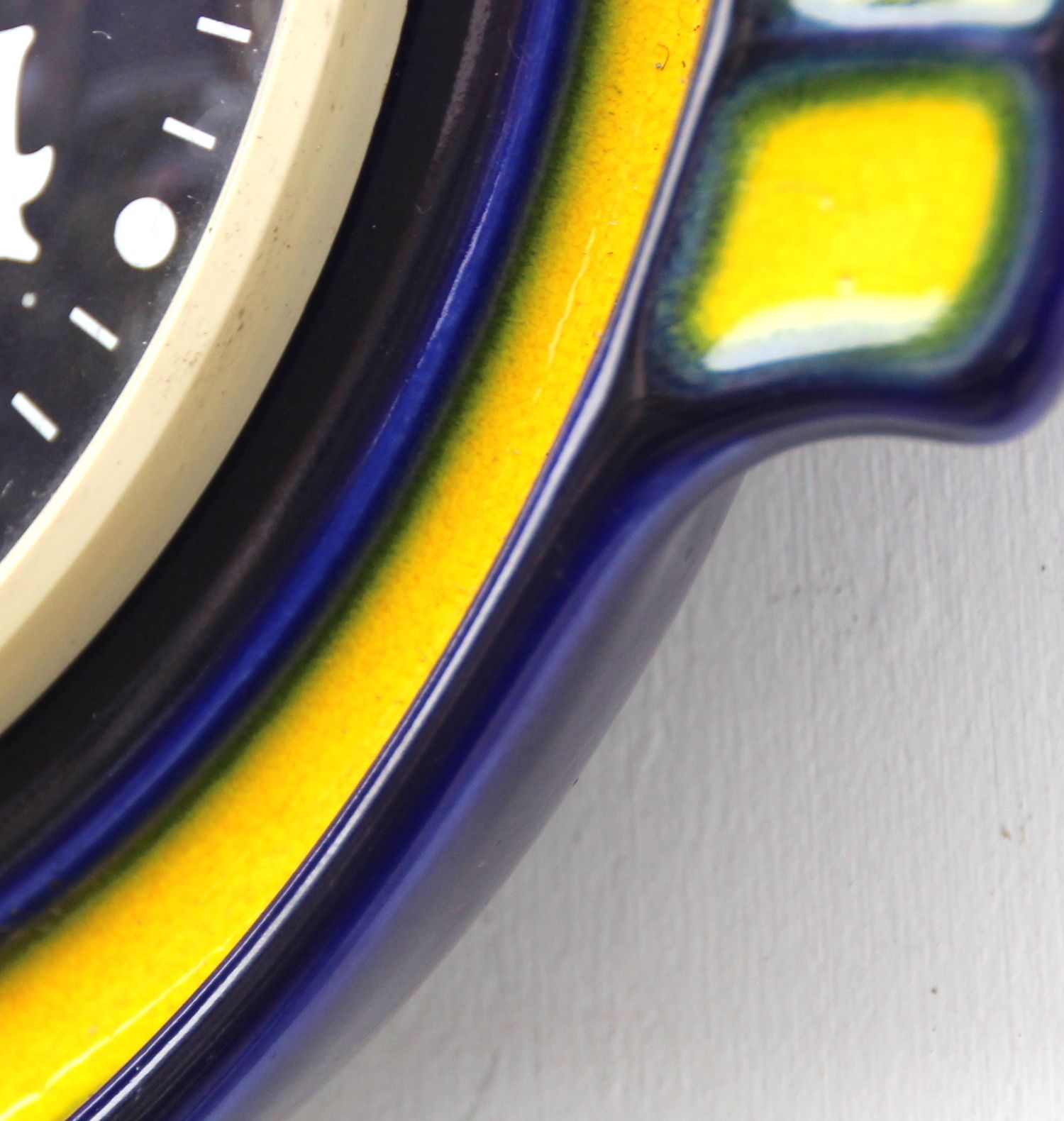 photo for sale 1970s West German Ceramic Vintage Factory Wall Clock. Fully Guaranteed
