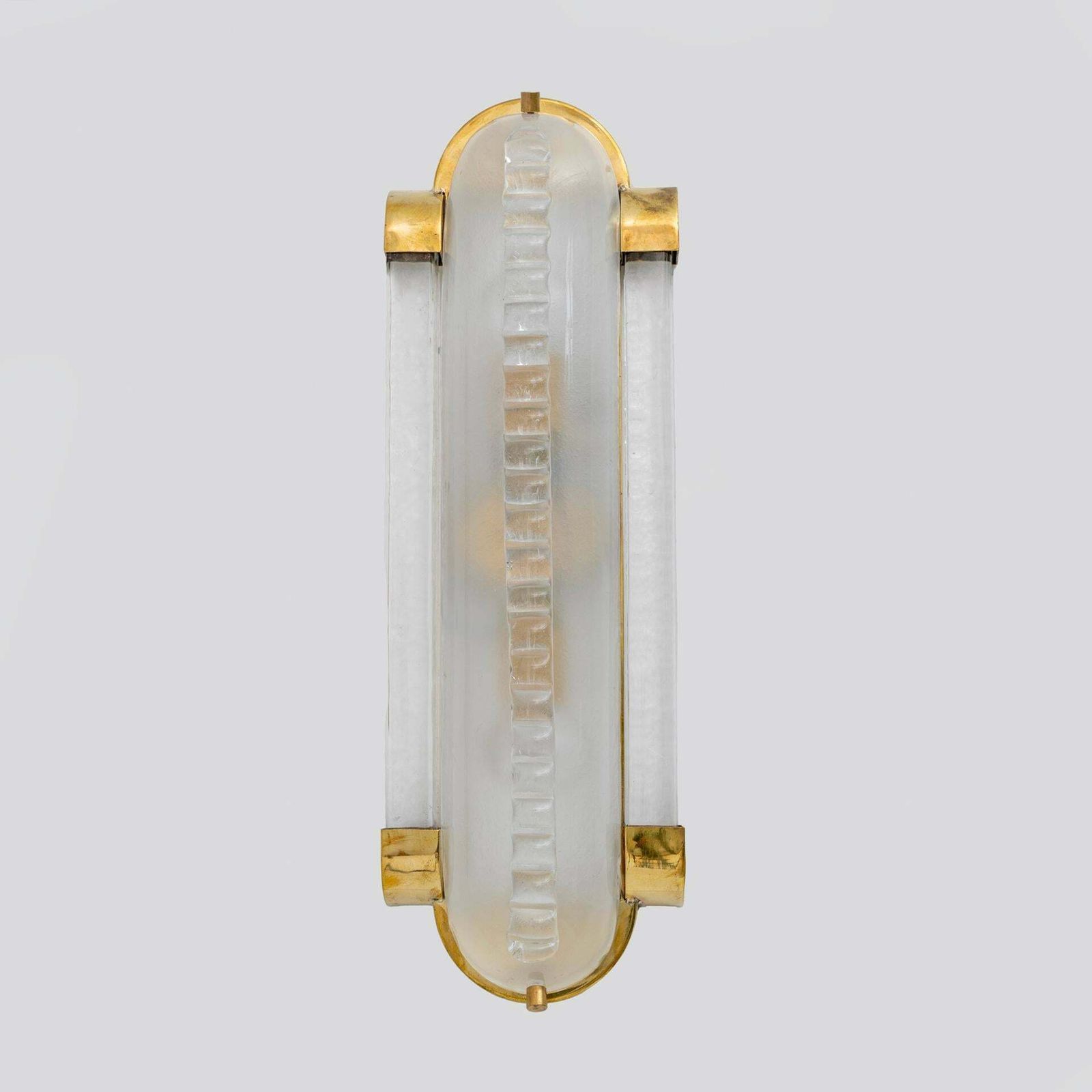 Pair Of Art Dèco Style Brass And Frosted Murano Glass Sconces photo furniture