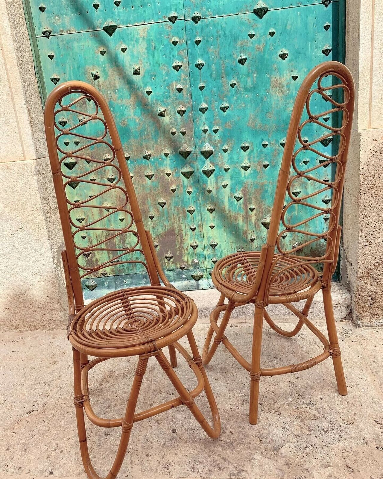 Rattan Chairs By Dirk Van Sliedrecht For Rohe Noordwolde, 1960s photo furniture