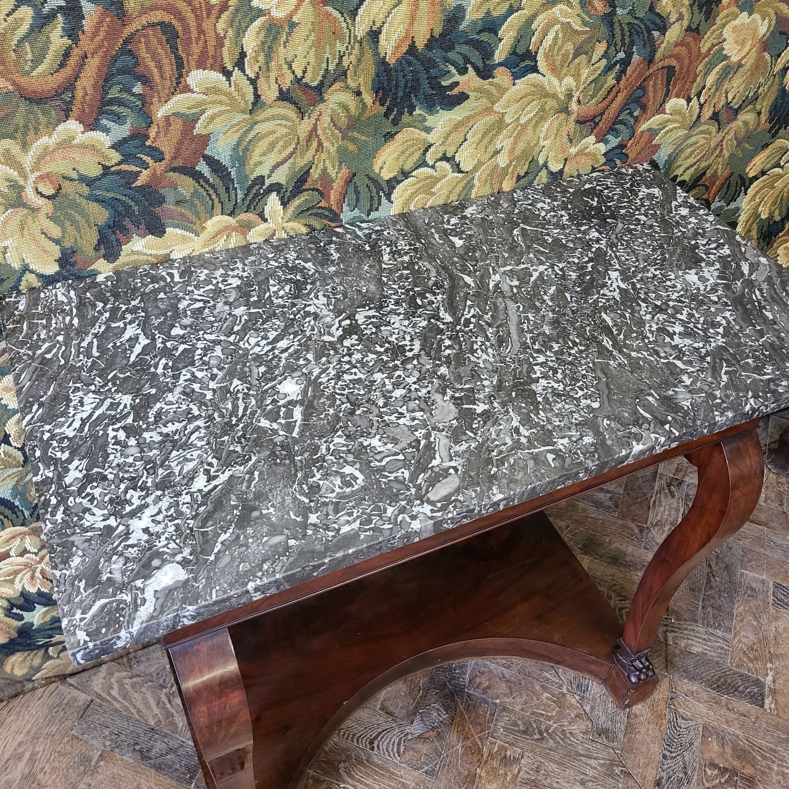 French Mahogany Console, 1800s photo vintage