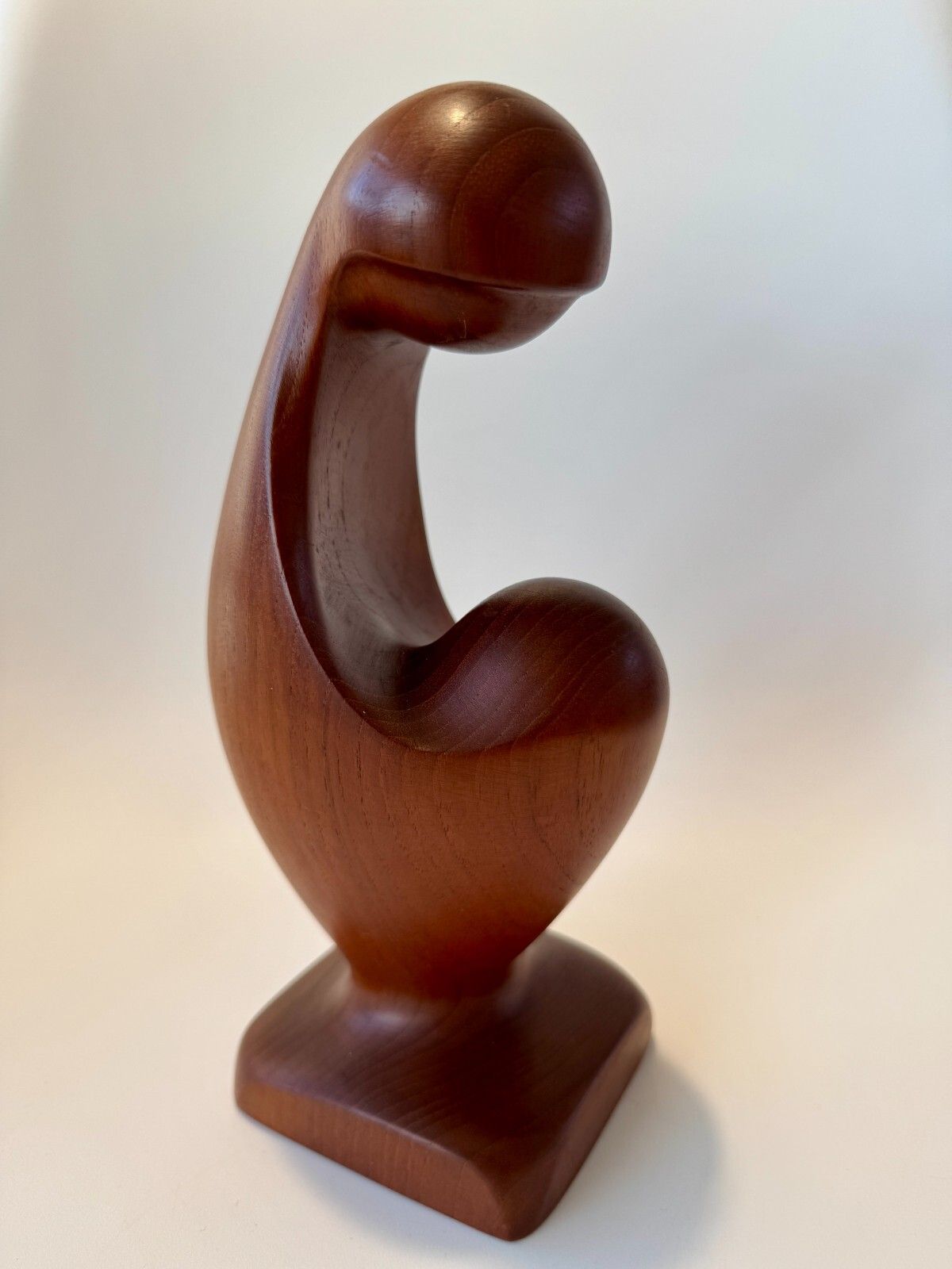 125.0 Mid Century Danish Teak Sculpture Simon Randers Mobilfabrik "Mother & Child" photo