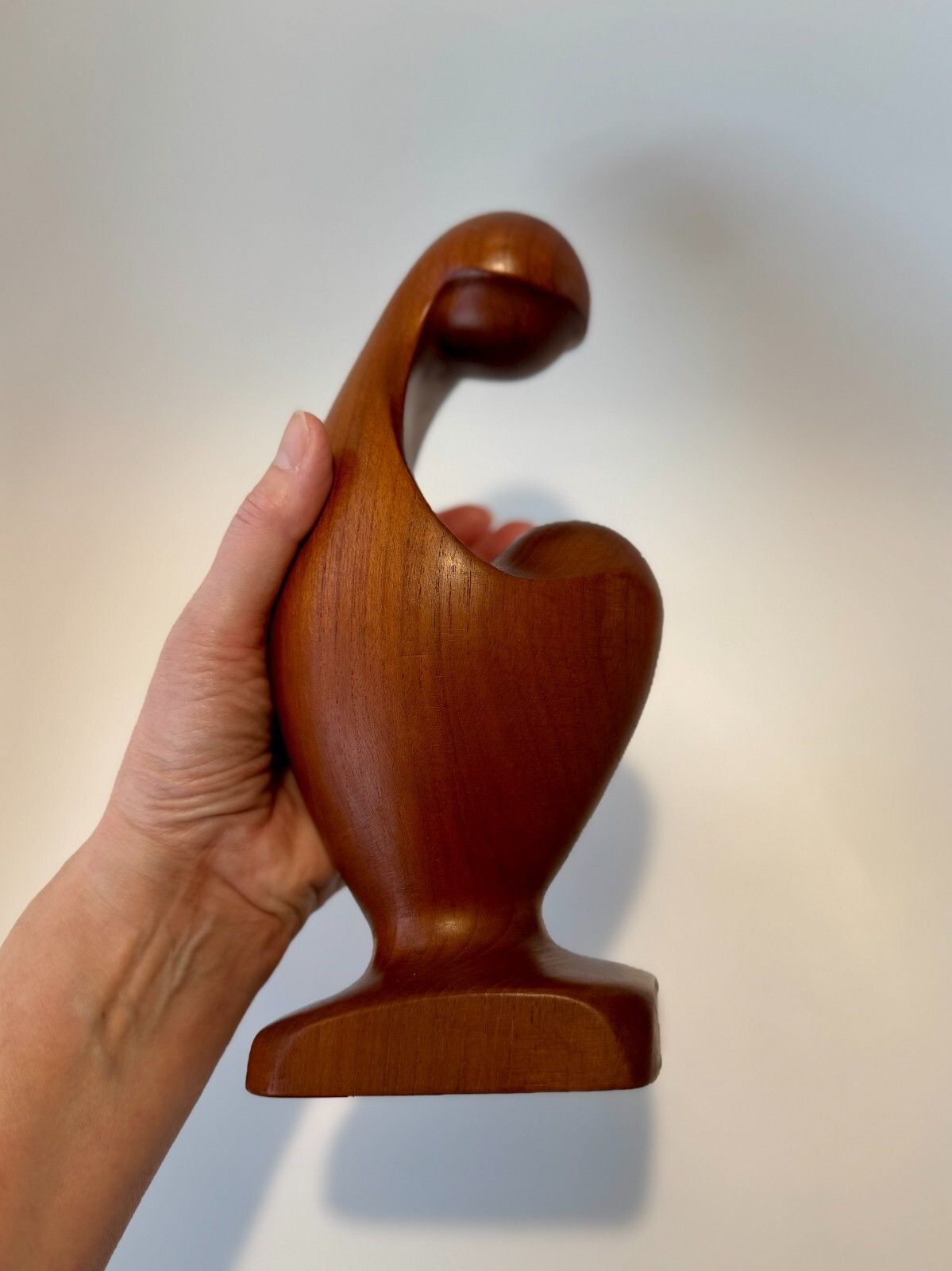 photo buy Mid Century Danish Teak Sculpture Simon Randers Mobilfabrik "Mother & Child"