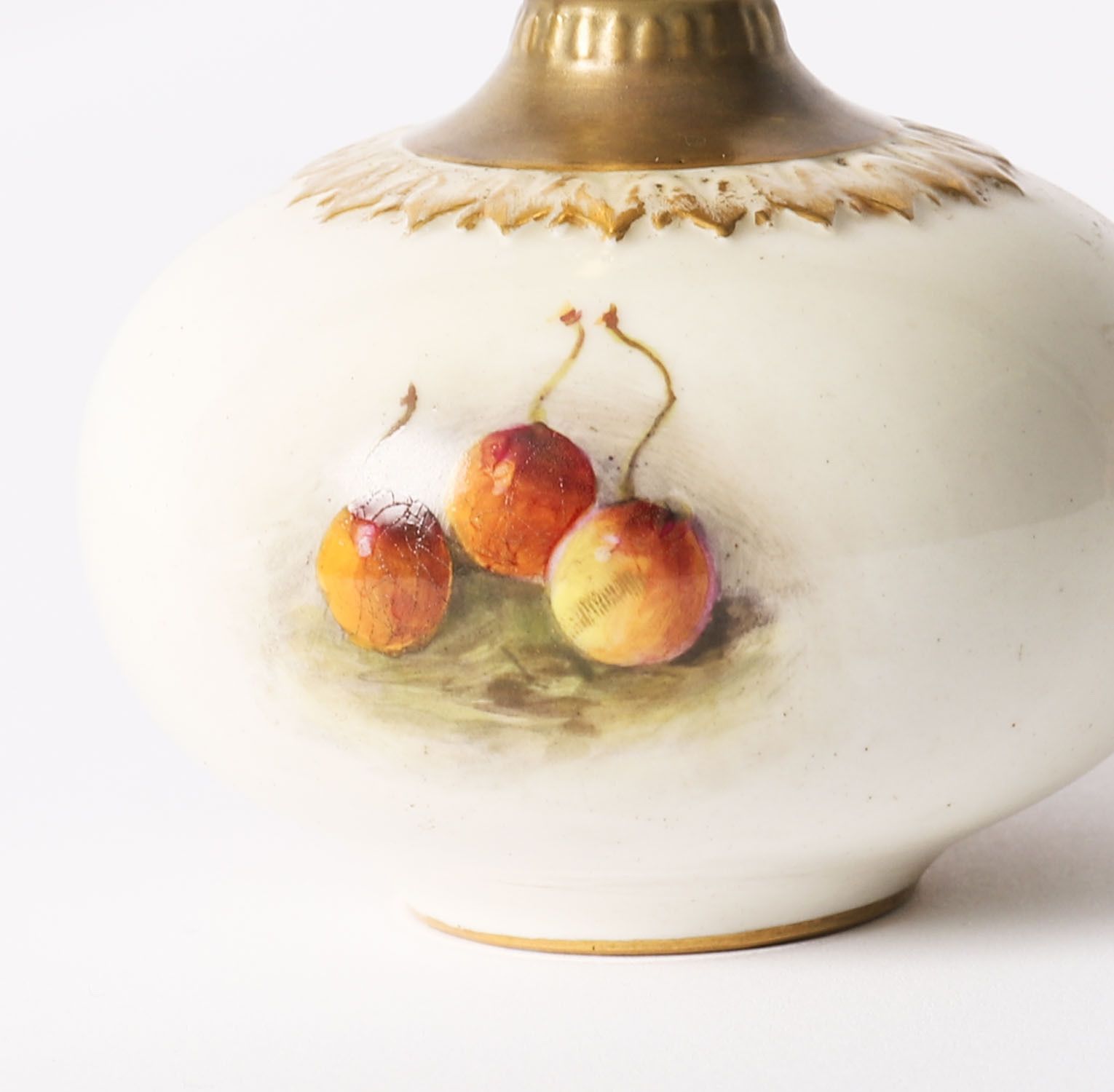Antique Pair Miniature Royal Worcester Porcelain Vases William Ricketts 1925 photo vinterior