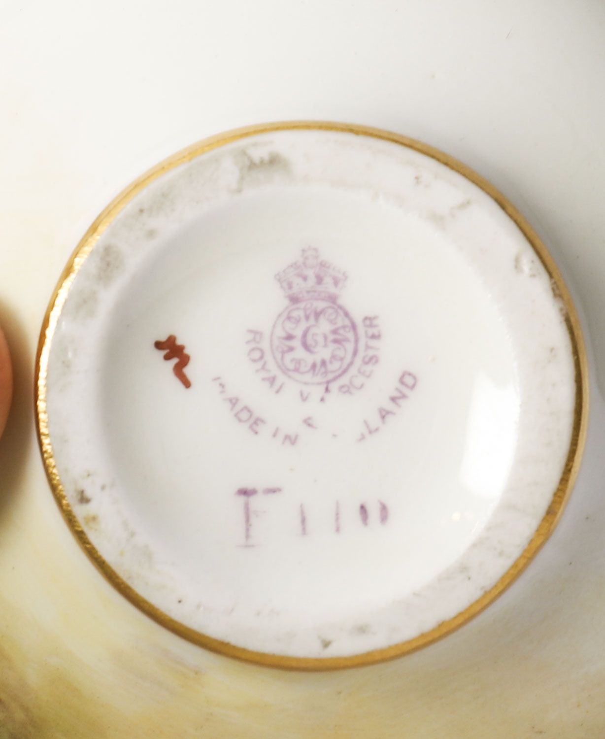 photo for sale Antique Pair Miniature Royal Worcester Porcelain Vases William Ricketts 1925