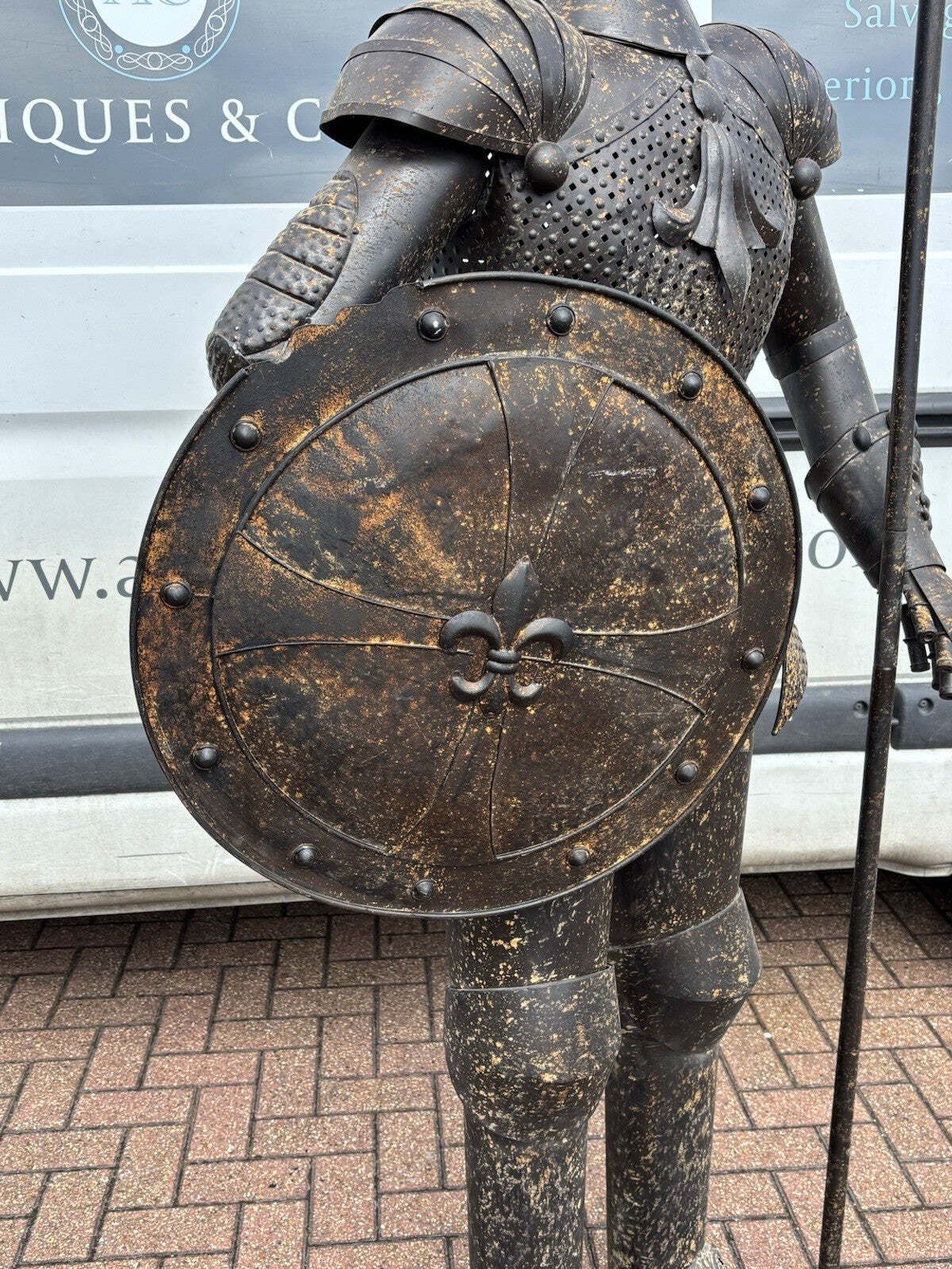 Suit Of Armour. Large And Impressive And Made Of Metal. photo 808.0