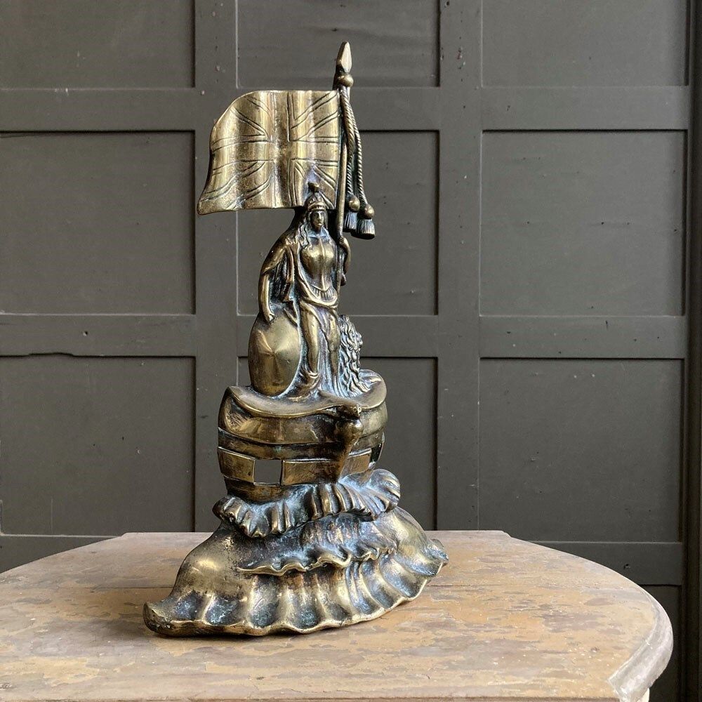 Victorian Brass Door Stop   'Britannia' photo buy