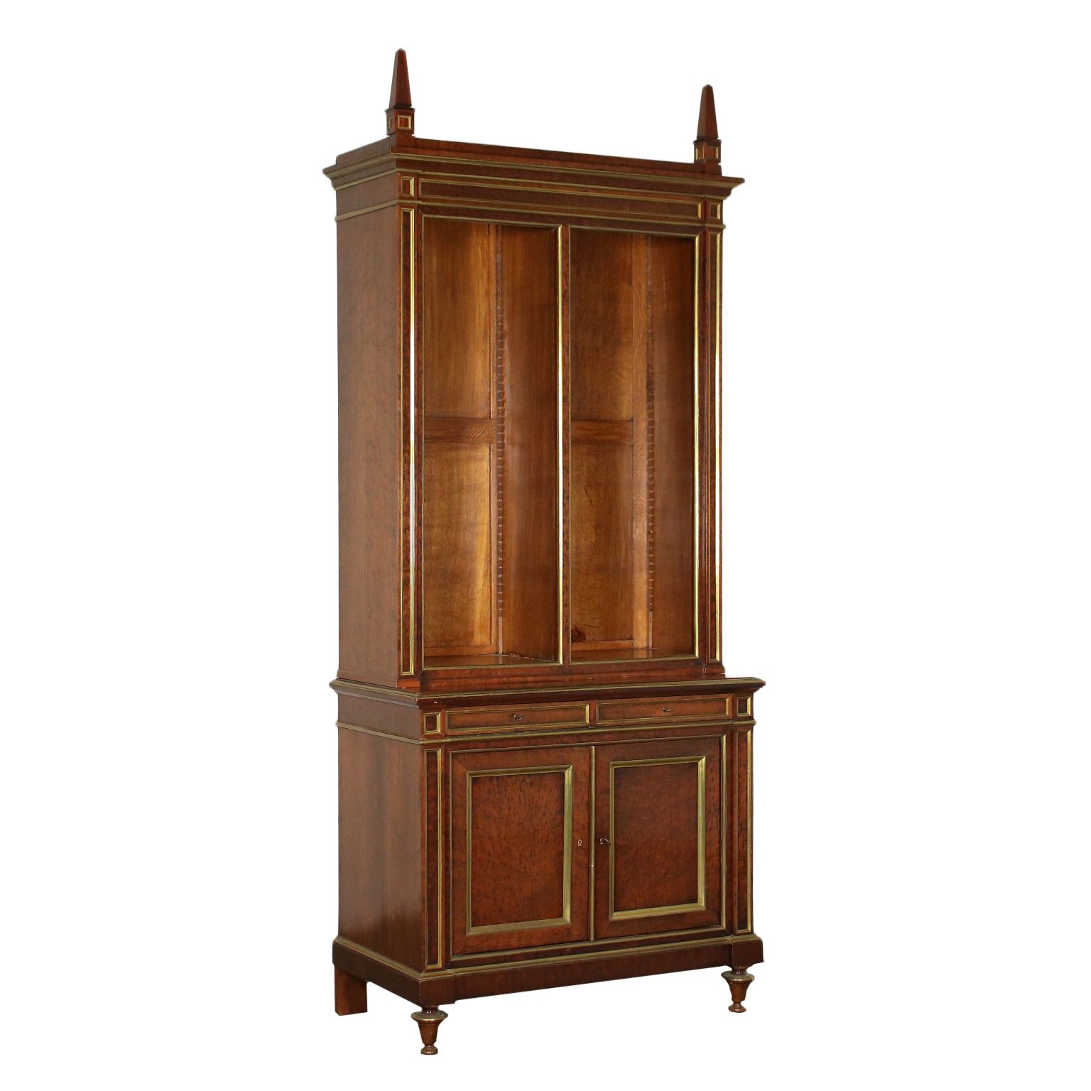 Bookcase Empire Mahogany Veneer Sessile Oak France Early 19th Century.