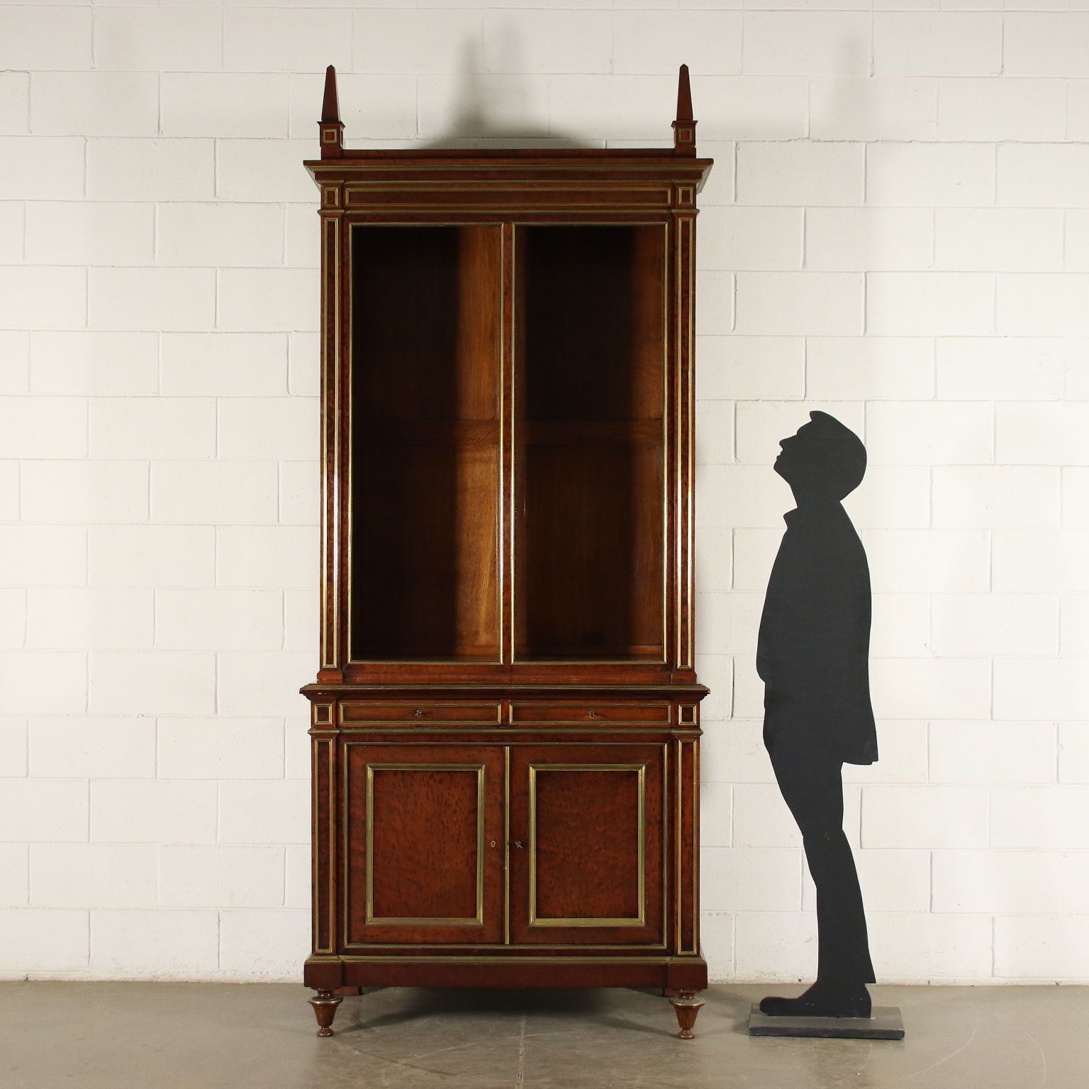 Bookcase Empire Mahogany Veneer Sessile Oak France Early 19th Century. photo furniture