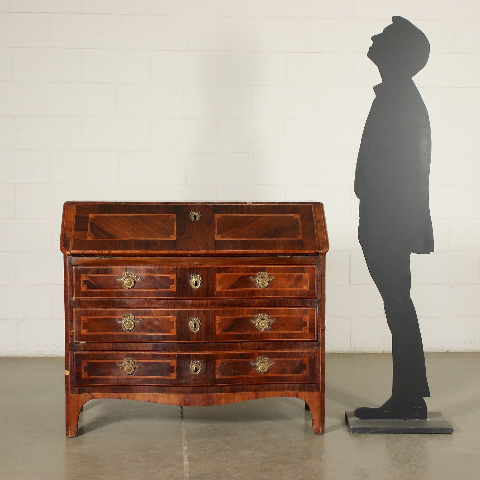 Piedmontese Drop Leaf Secretaire Italy 18th Century photo furniture