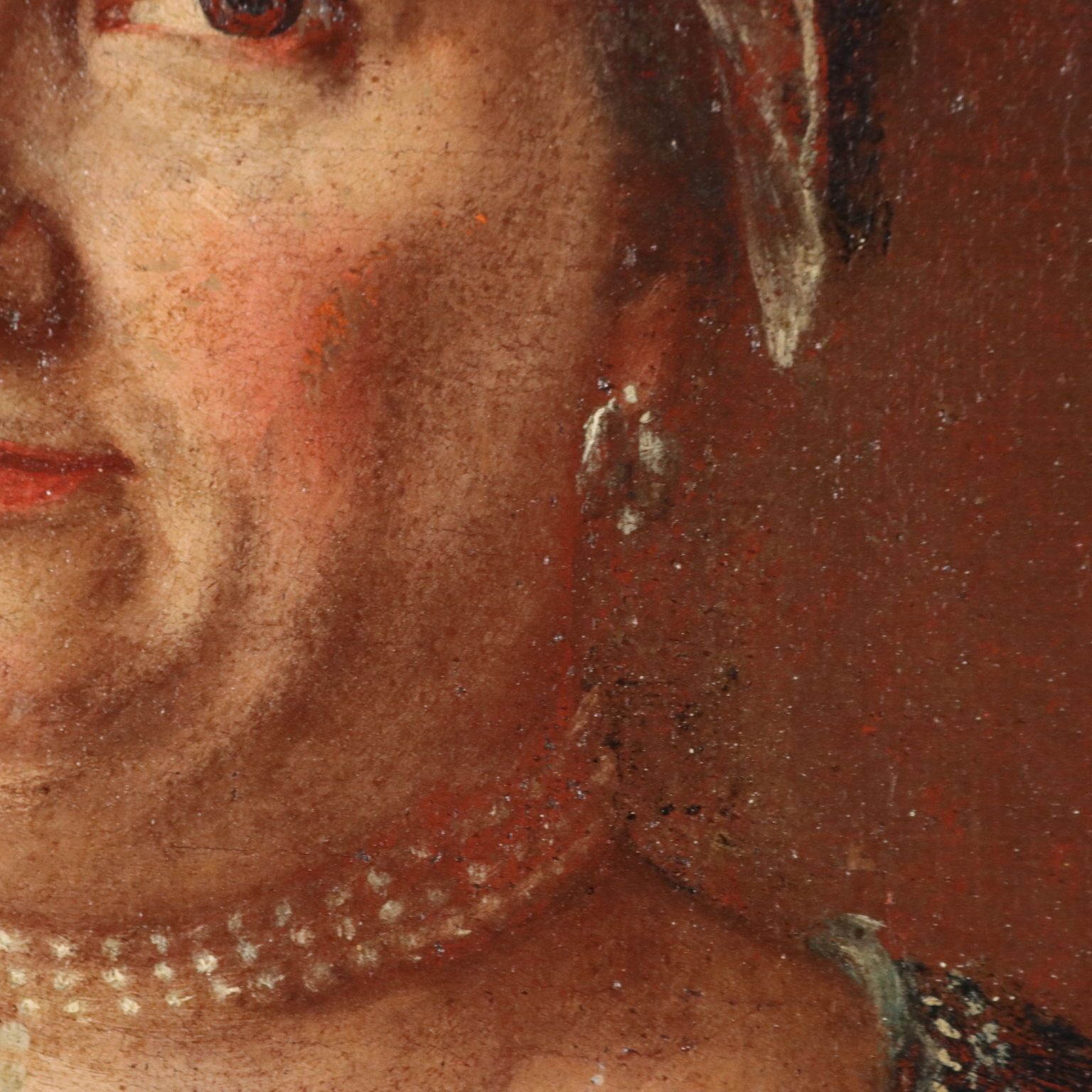 Antique Painting Female Portrait Oil On Canvas XVIII Century photo 1980.0
