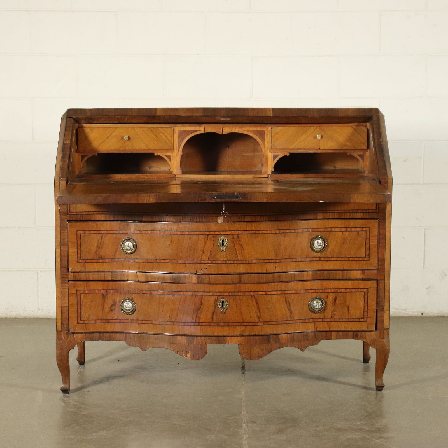 Barocchetto Tuscan Drop Leaf Secretaire Italy 18th Century photo for sale