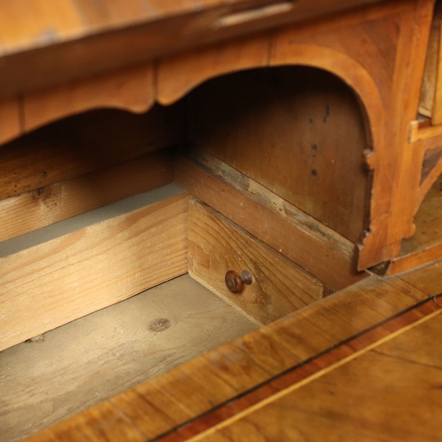 Barocchetto Tuscan Drop Leaf Secretaire Italy 18th Century photo vintage