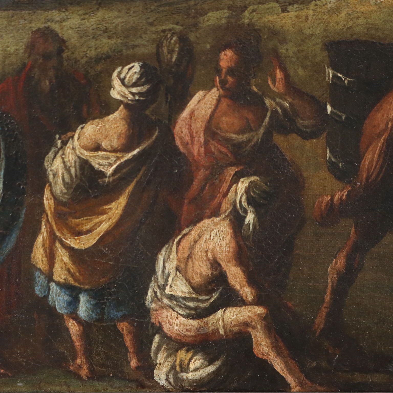 Antique Painting Religious Subject Moses XVII XVIII Century photo Art