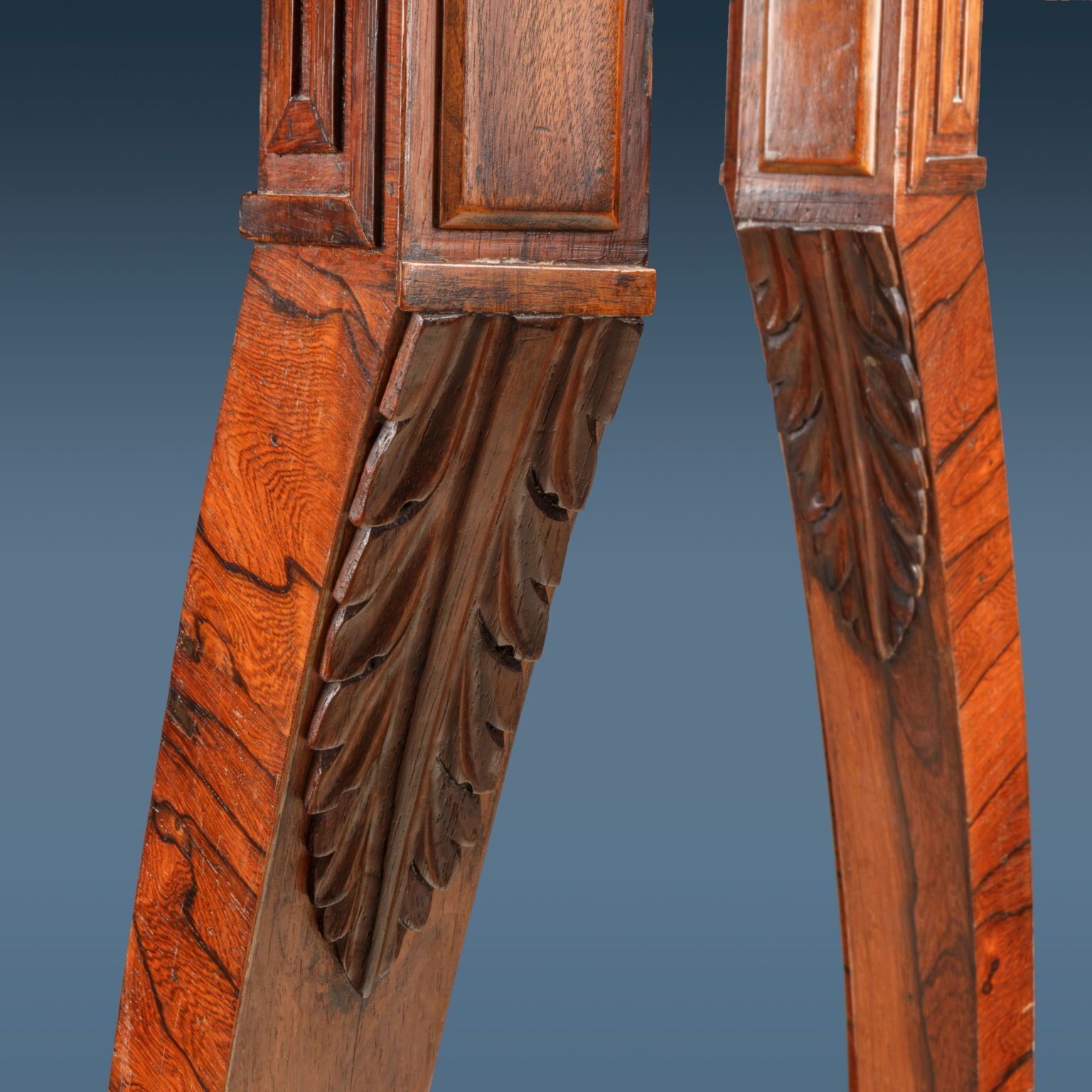Pair Of Antique Trypods Rosewood England XIX Century photo for sale