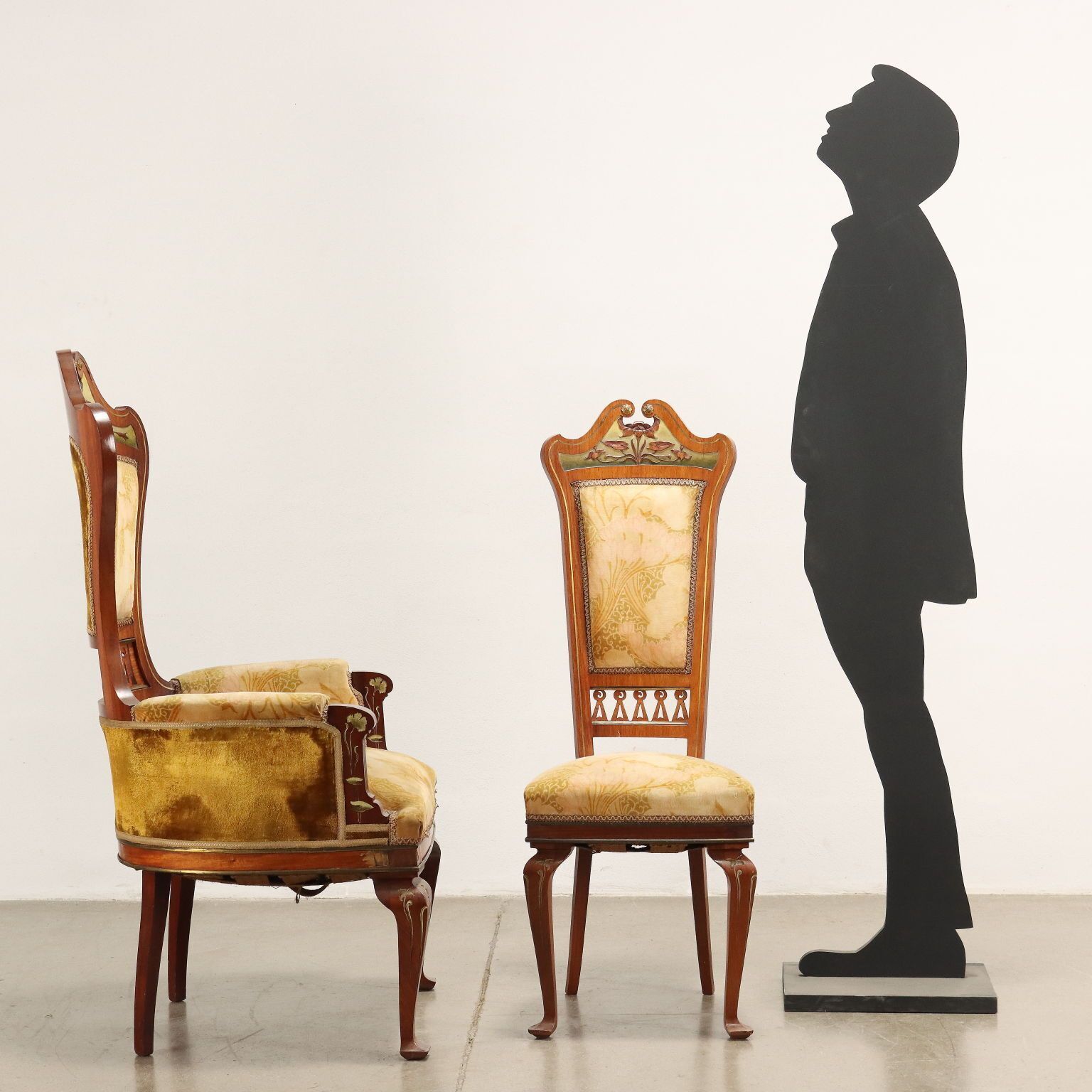 Group Of Chairs And Armchairs Art Nouveau Italy XIX Century photo furniture