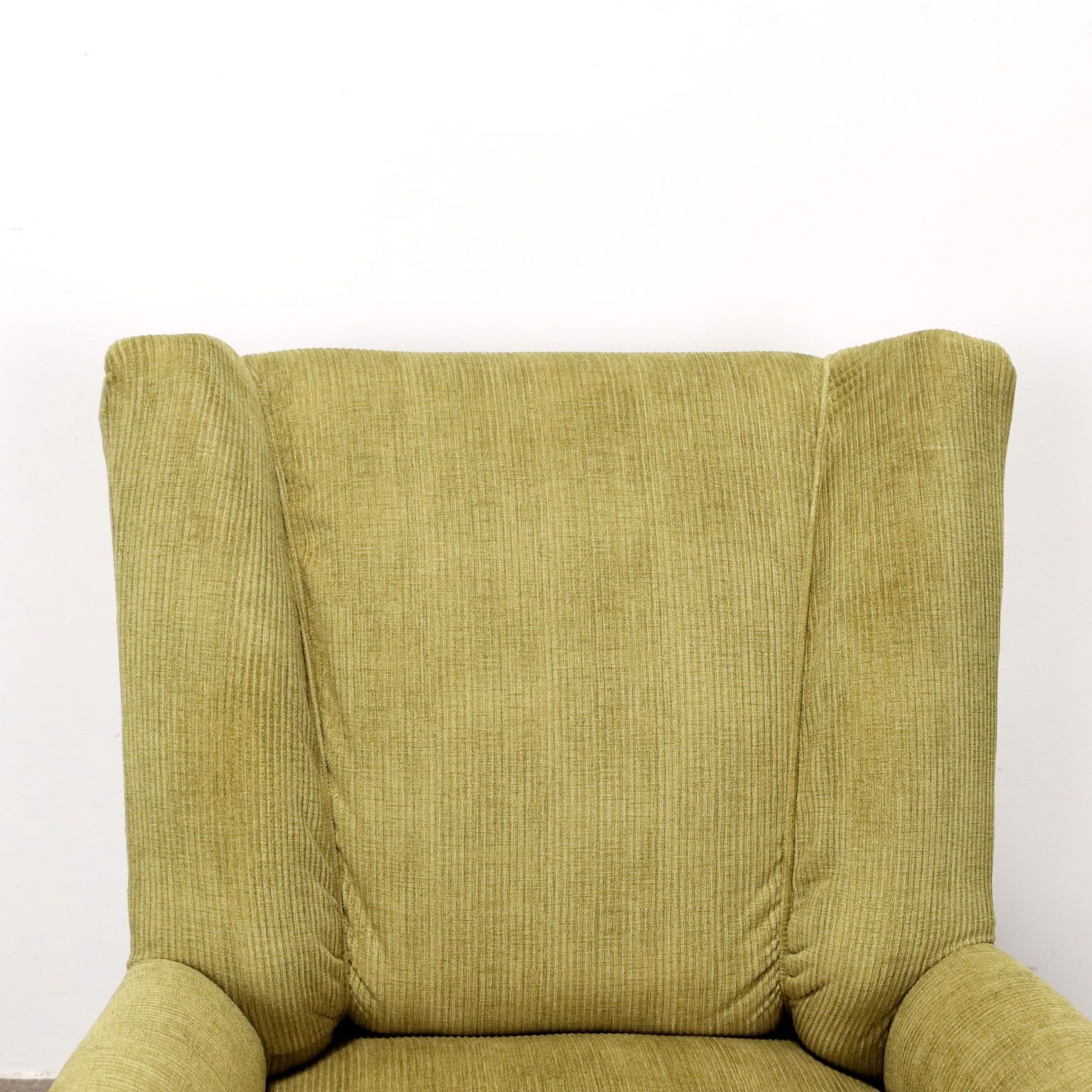 Vintage Armchair Wood Painted Velvet Italy 1950s 60s photo for sale