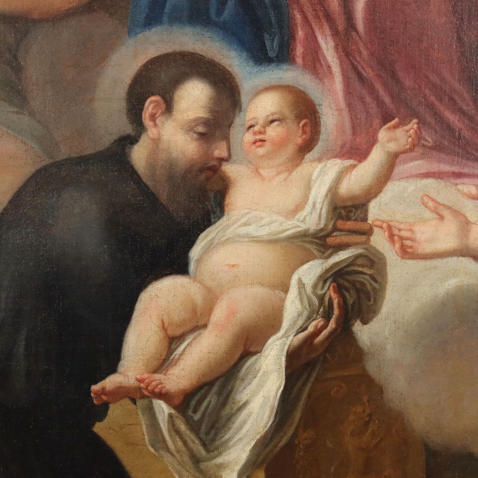 Religious Subject Oil On Canvas Italy XVII XVIII Century photo 3960.0