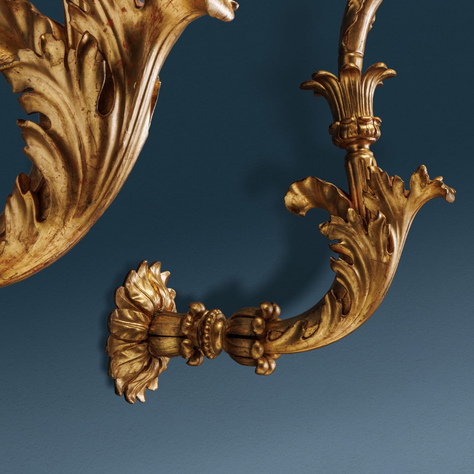 Antique Baroque Lantern Holders Gilded Wood Italy XVIII Century photo buy