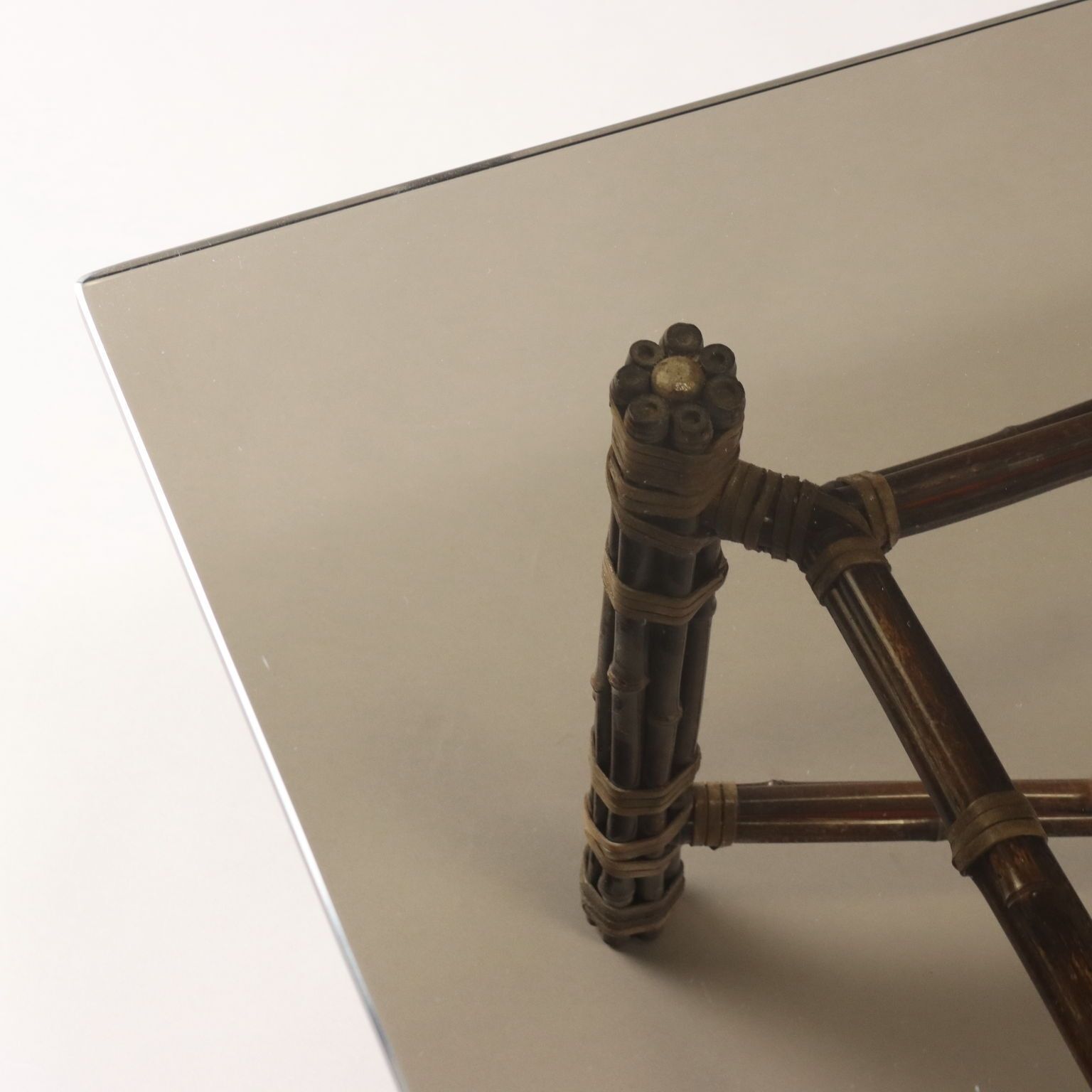 Vintage Coffee Table Design L. Levi Mcguire Bamboo Italy 1980s photo for sale