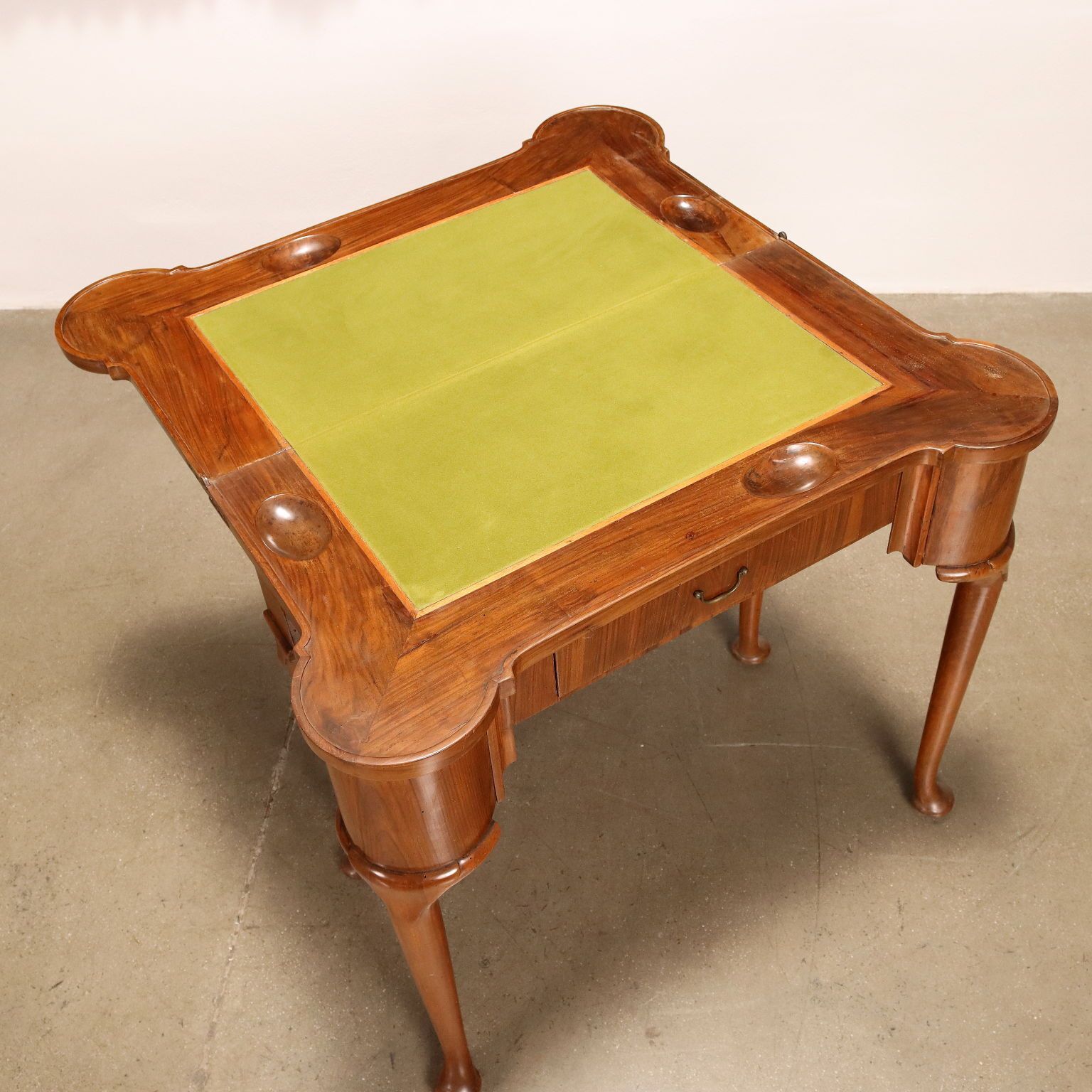 Ancient Baroque Game Table Walnut Italy XVIII Century photo for sale
