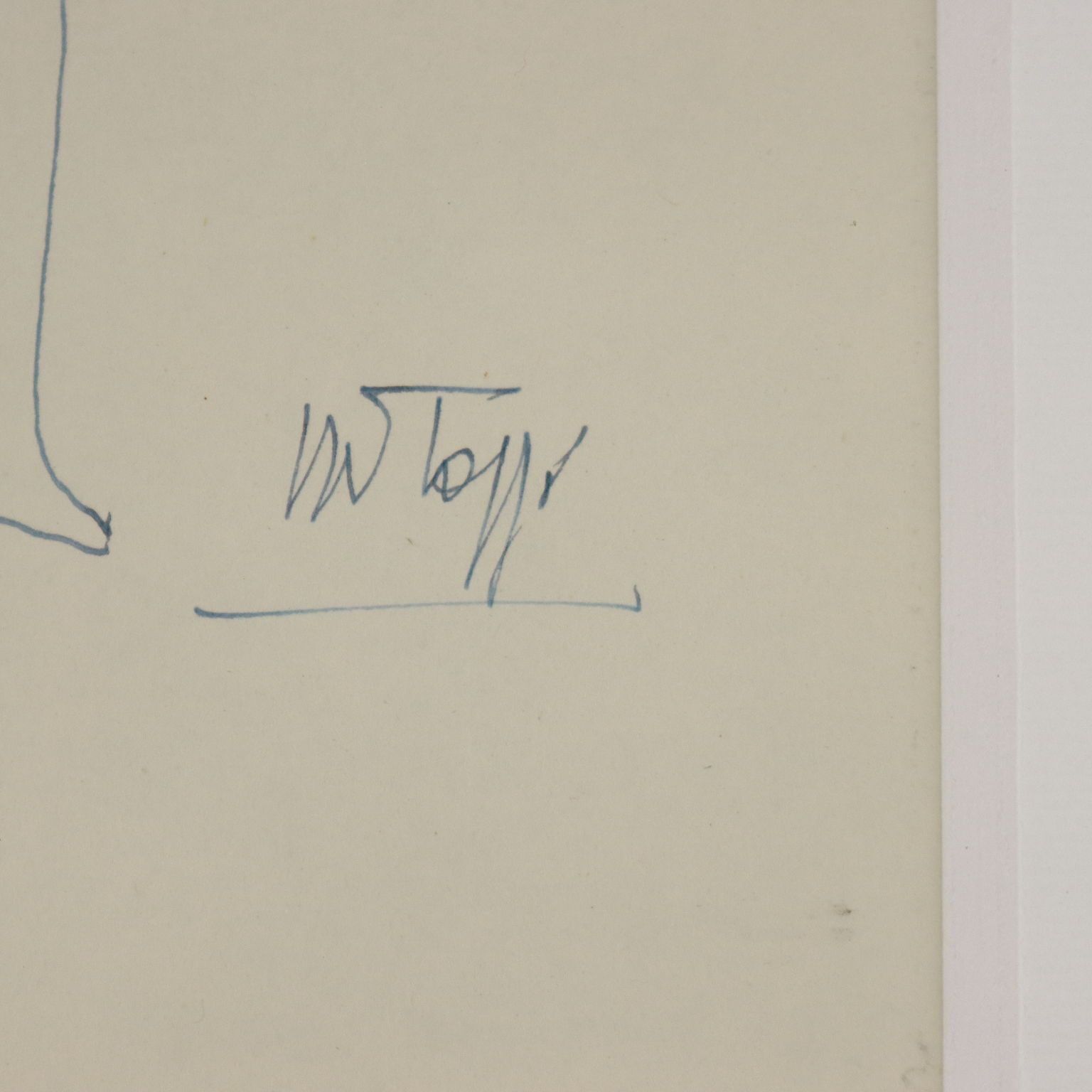 Pen Drawing By Mario Tozzi Figure In Rest 1969 With Authentication Fra photo vinterior