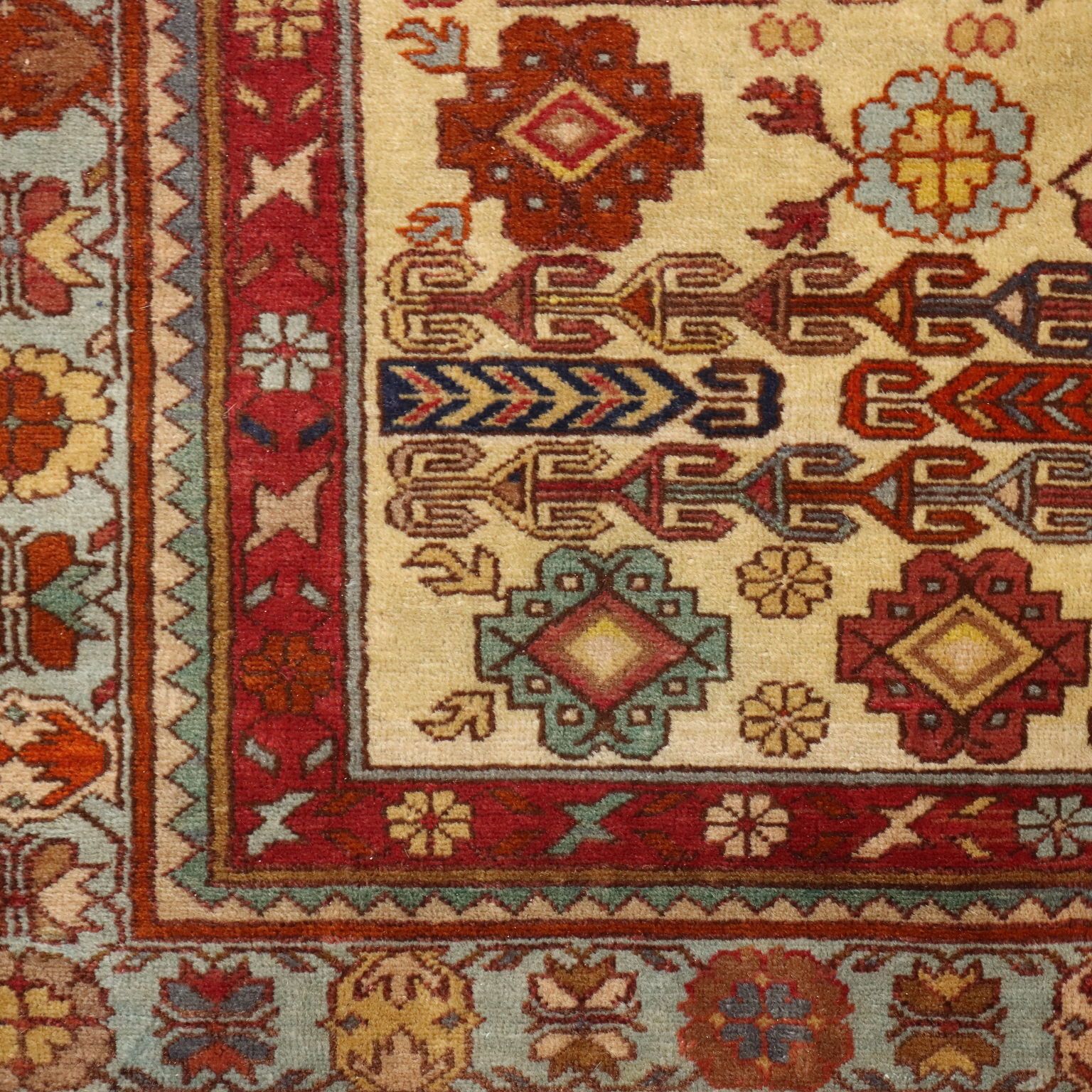 Antique Shirwan Carpet Cotton Heavy Knot Russia 108 X 68 In photo 520.0