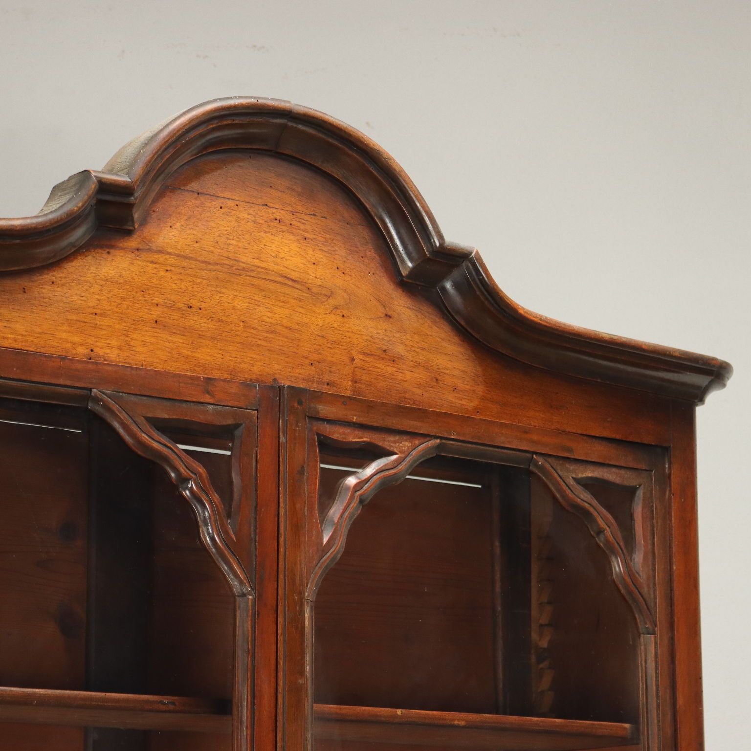 Antique Double Top Showcase With Drawers Walnut Italy XX Century photo Furniture