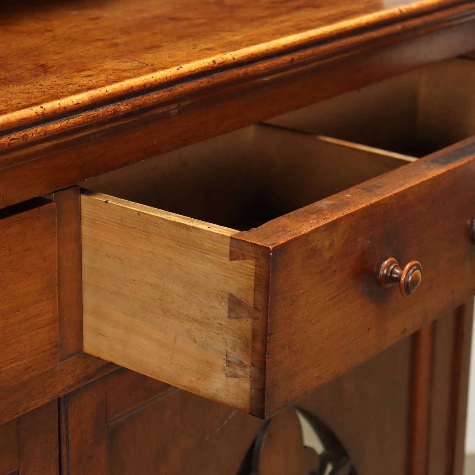 Antique Double Top Showcase With Drawers Walnut Italy XX Century photo vinterior