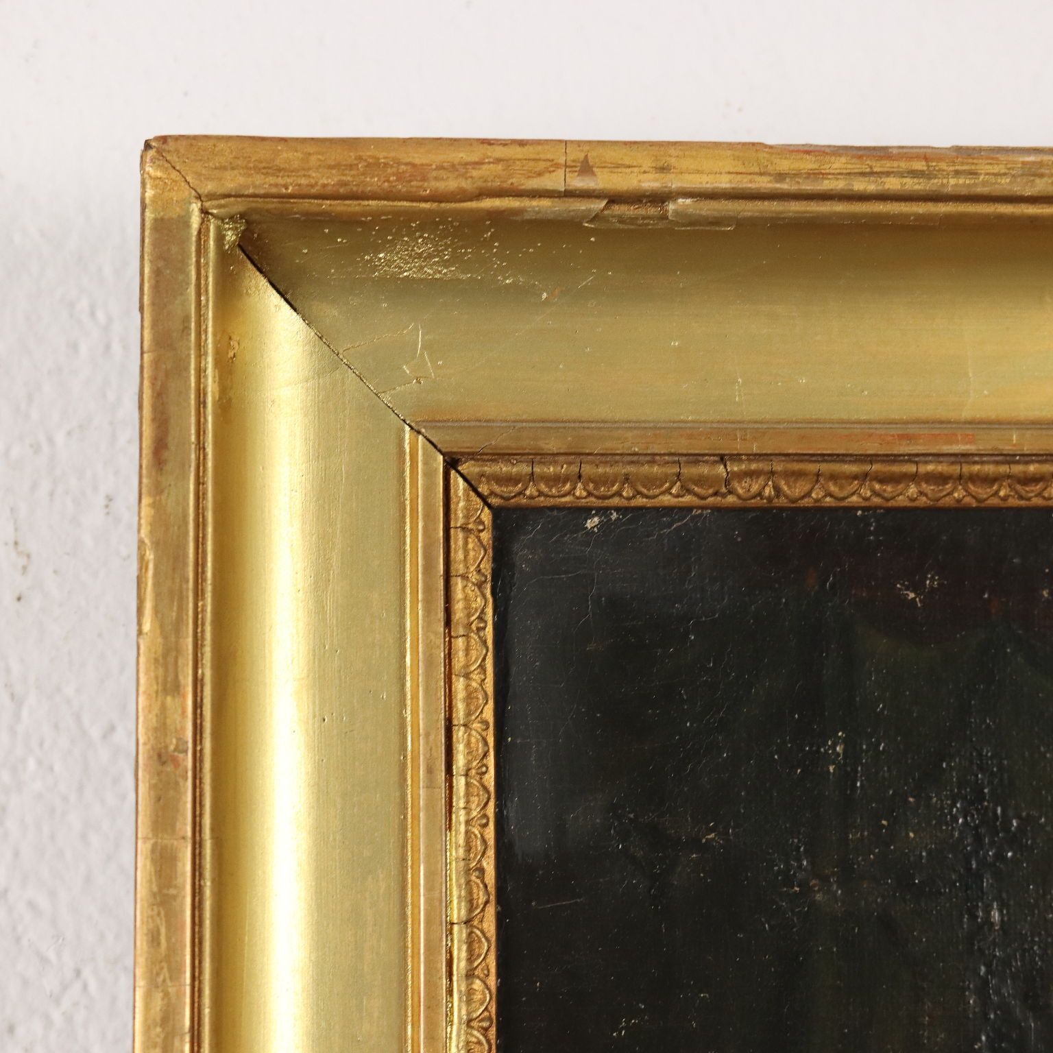Antique Painting Genre Scene Oil On Canvas French School '800 photo vintage
