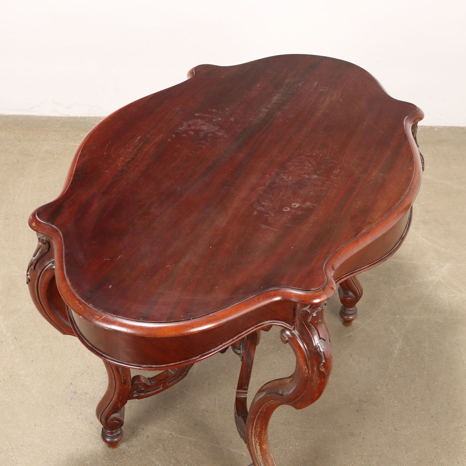 Antique Table Umbertino Mahogany Italy Late XIX Century photo vinterior