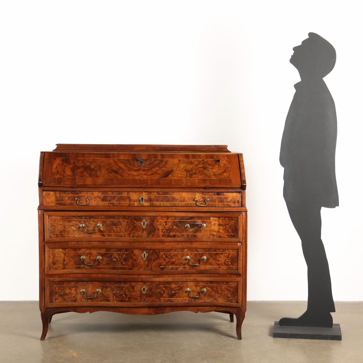 Baroque Cabinet Walnut 4 Drawers Italy XVIII Century photo furniture