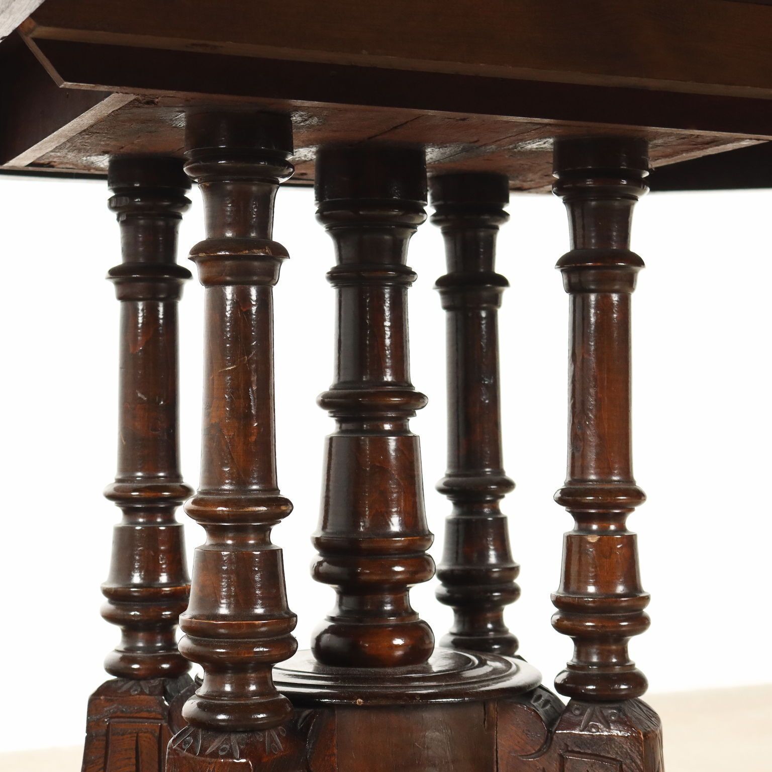 Antique Table Walnut Veneer Italy XIX Century photo buy