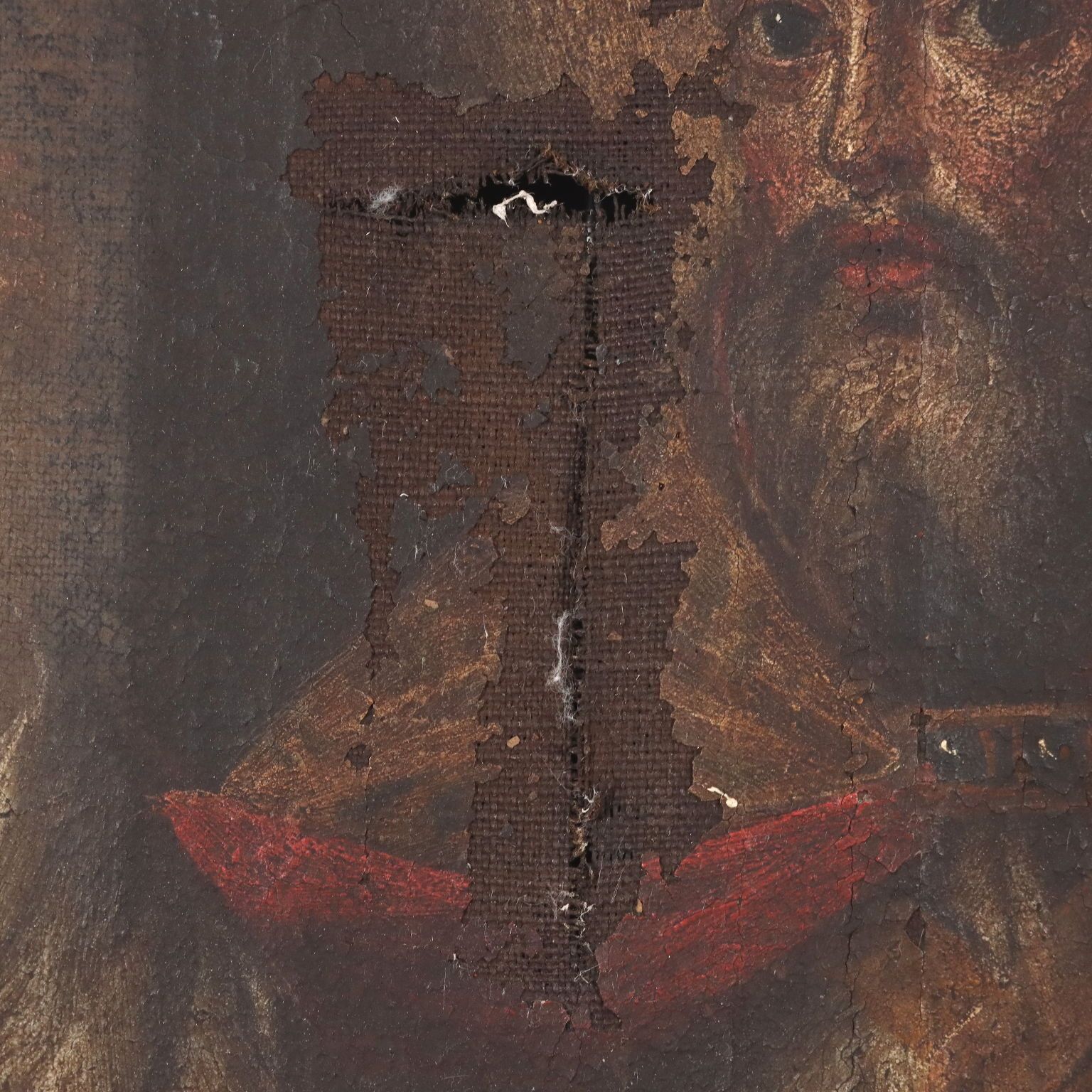 Antique Painting Religious Subject Oil On Canvas Italy XVII Century photo Art