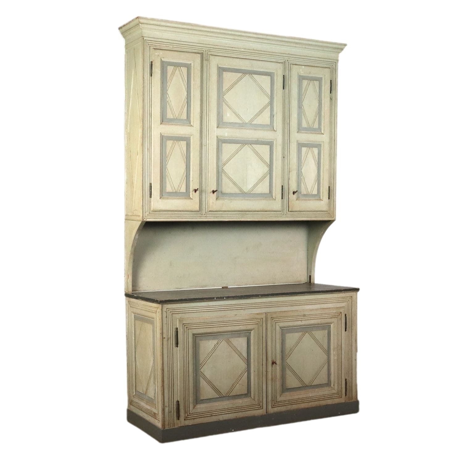 Antique Cupboard Neo Classical Lacquered Fir Italy XVIII Century