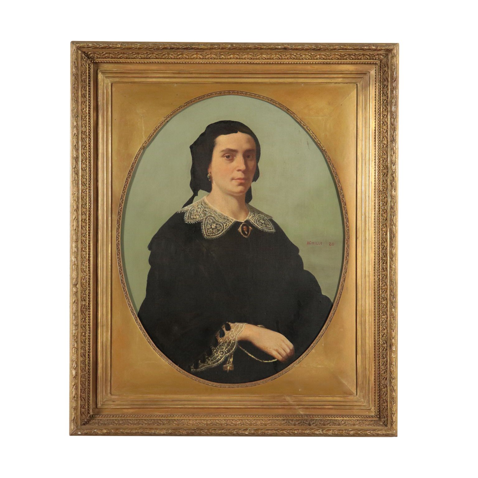 Antique Painting Signed Achille Zo Oil On Canvas XIX Century