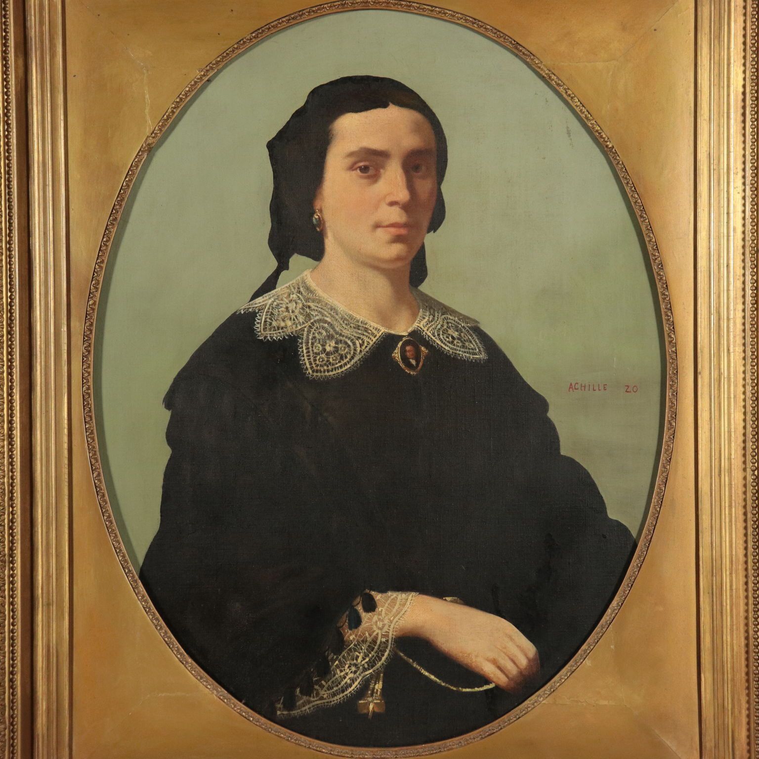Antique Painting Signed Achille Zo Oil On Canvas XIX Century photo for sale
