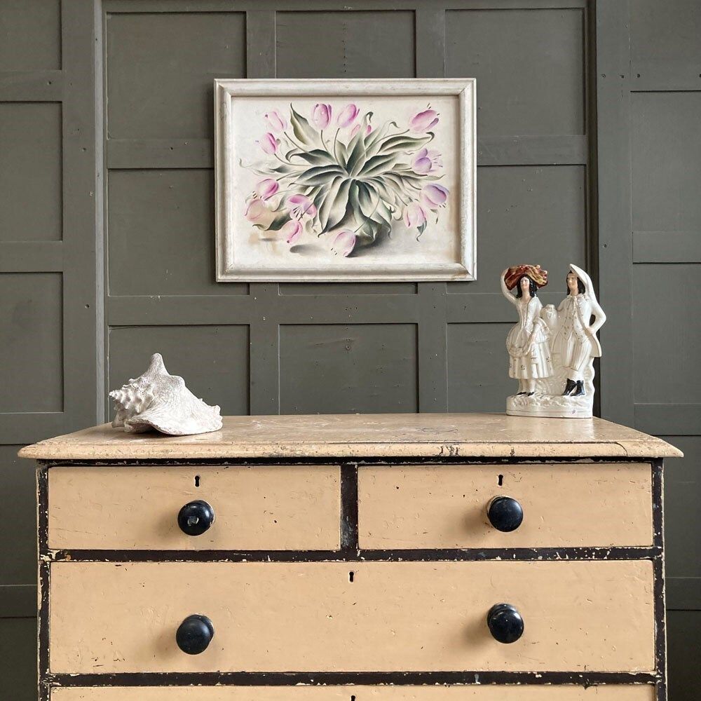 photo furniture 'Pink Tulips'   Still Life Painting By Frederick Roberts Johnson