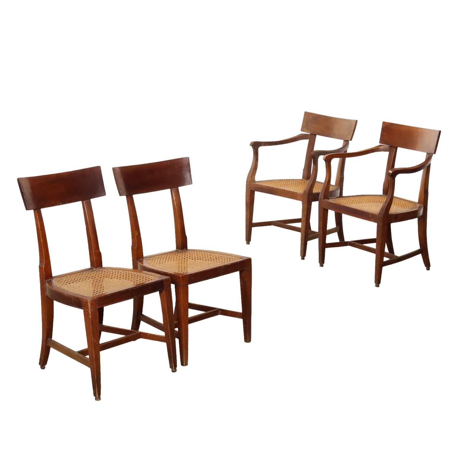 Antique Chairs And Armchairs Directoire Walnut Italy XVIII Century