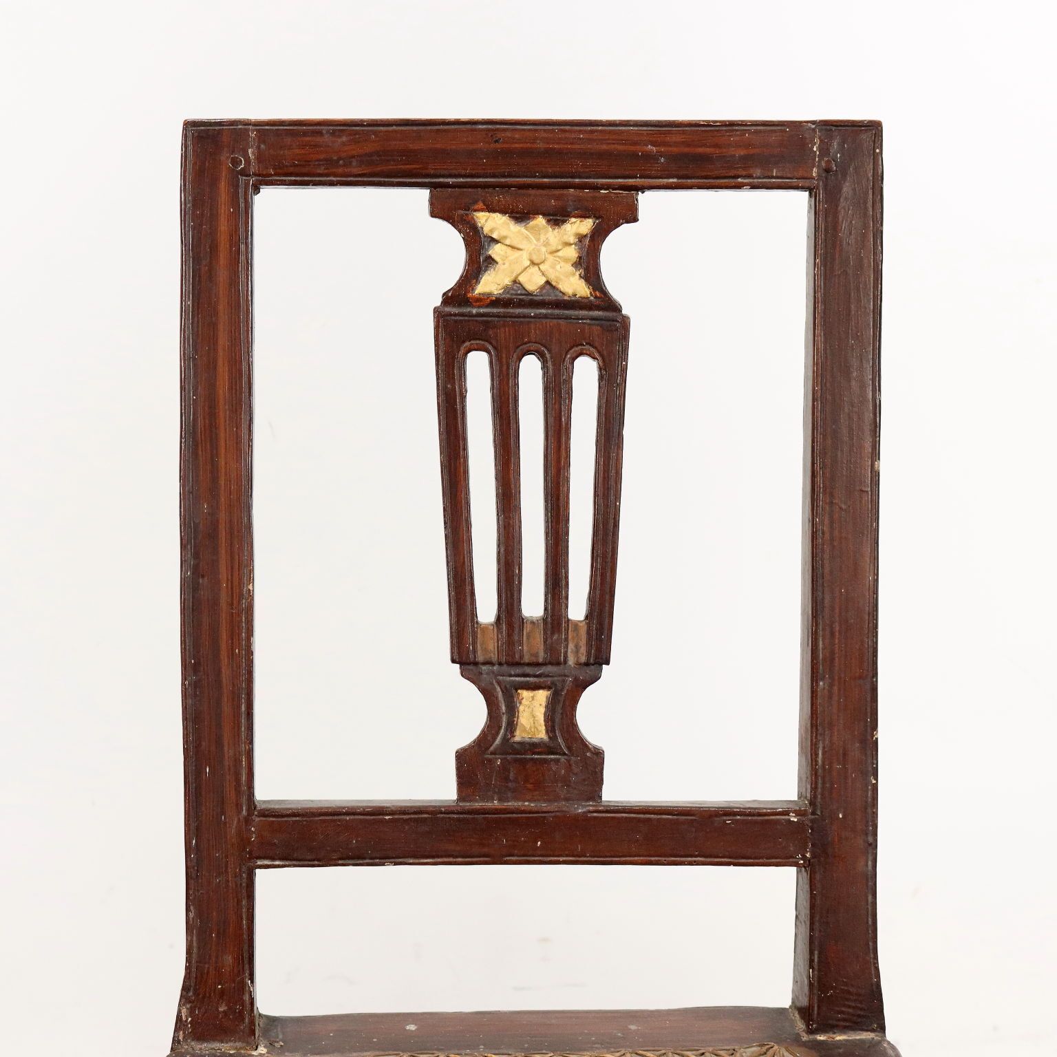 Antique Neo Classical Chairs Walnut Metal Italy XVIII Century photo for sale
