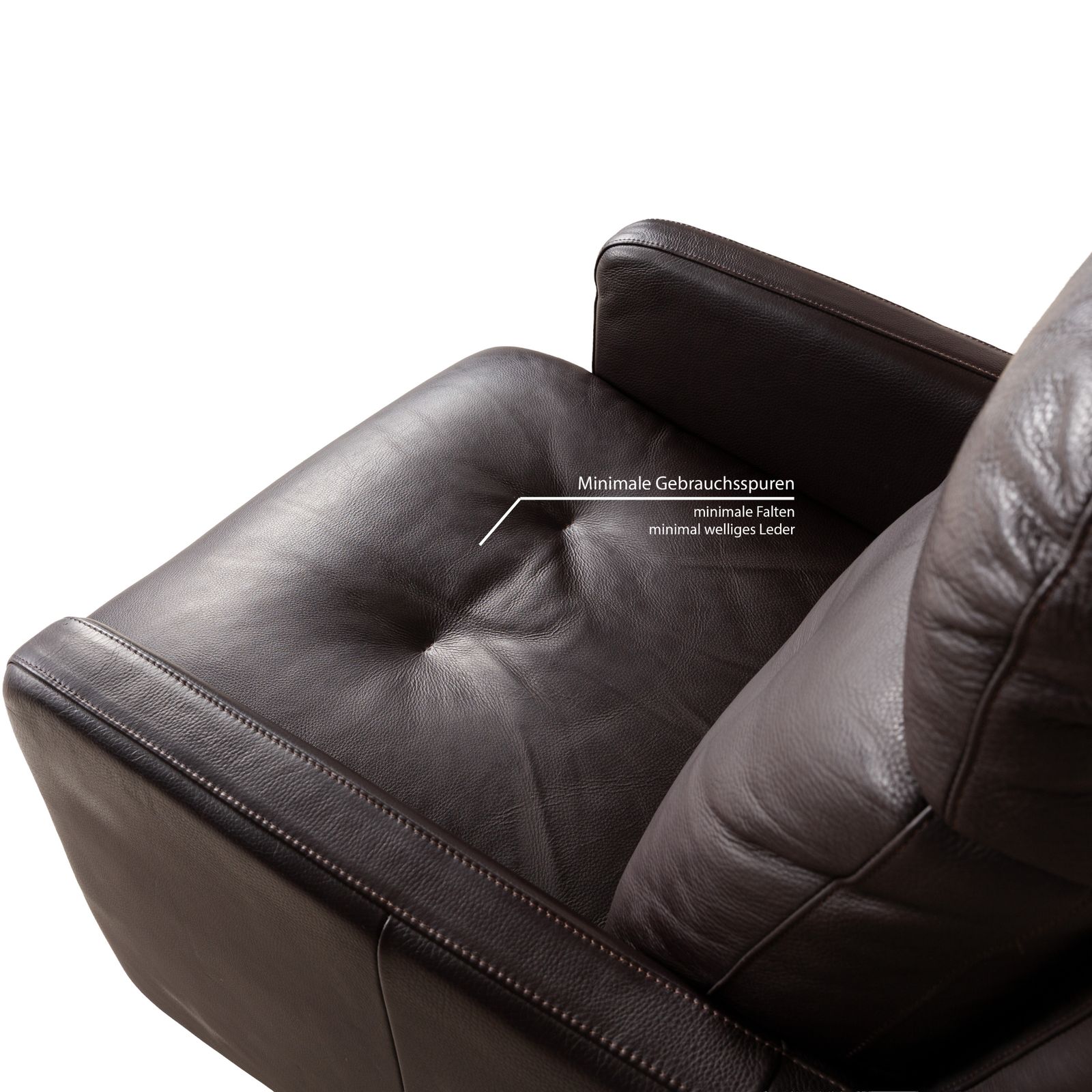Fauteuil pivotant Cor Conseta en cuir brun photo buy