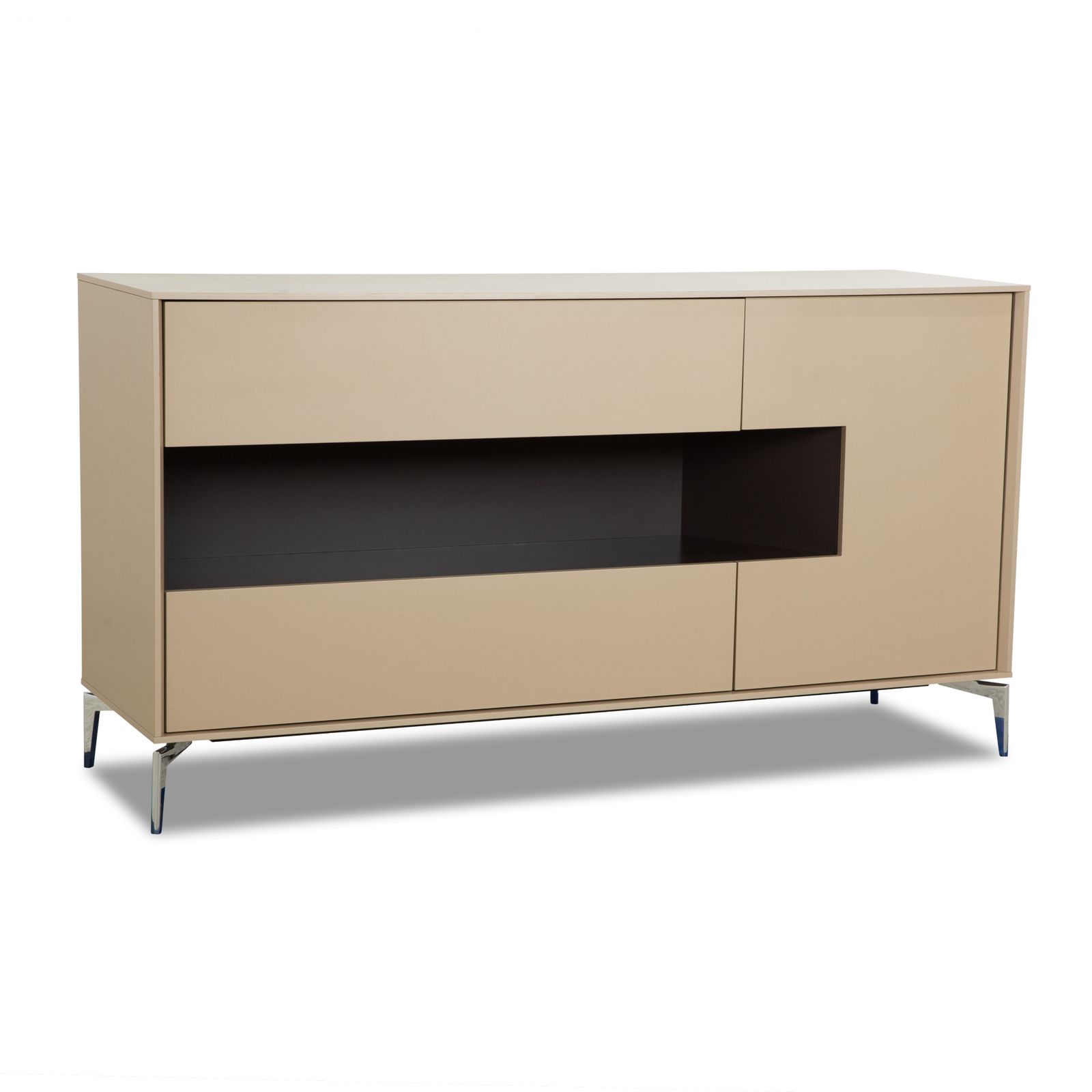 Buffet Slot Christine Kröncke en bois beige, éclairage indirect photo for sale